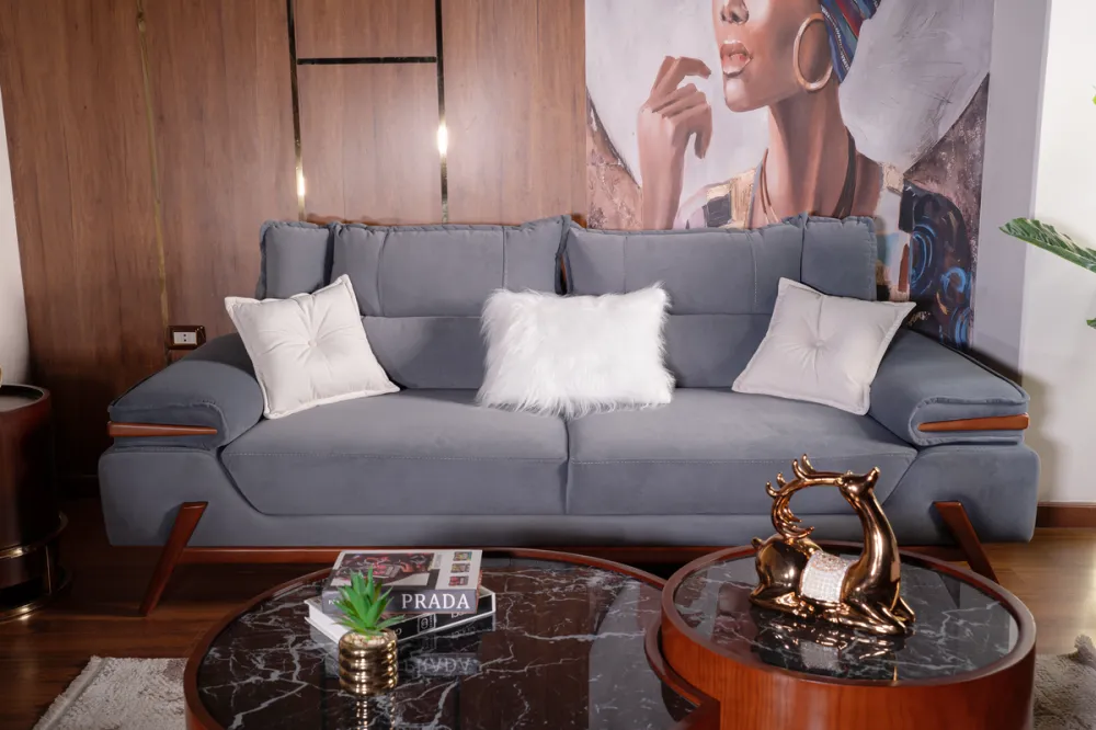 3-seater sofa from Maiden Home, gray - 220x75x75 cm M110453421