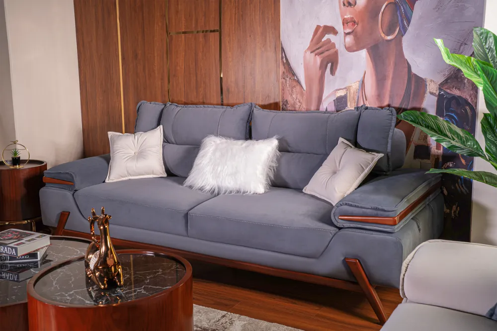 3-seater sofa from Maiden Home, gray - 220x75x75 cm M110453421