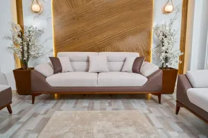 3-seater sofa from Maiden Home, white - 220x75x75 cm M110453258