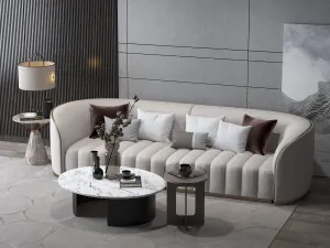 300x85x42 cm suede sofa