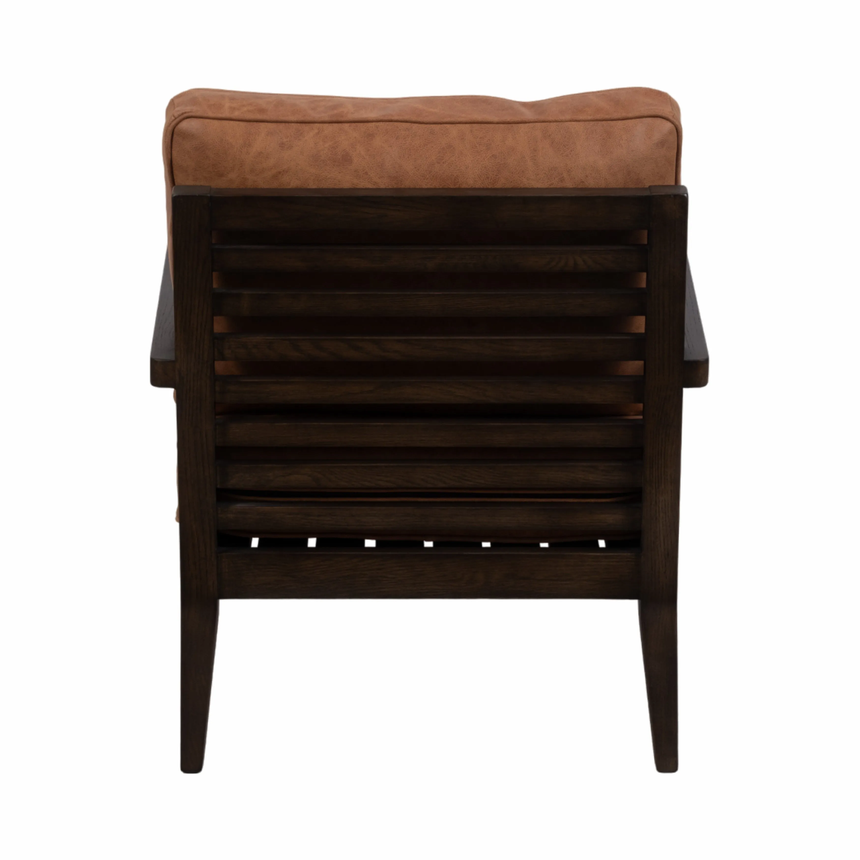 32" Sanders Suede Wood Accent Chair, Brown