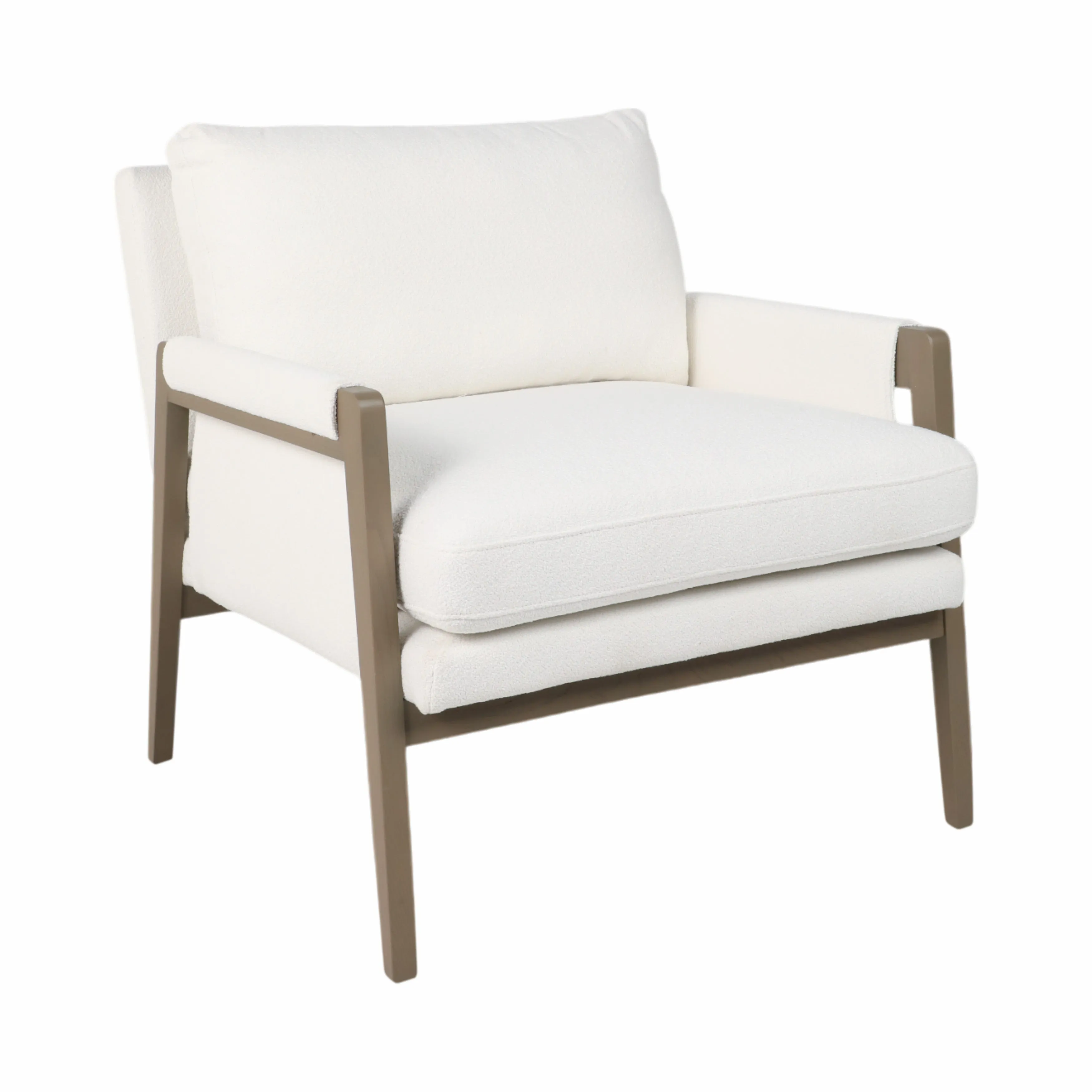 33" Alonzo Accent Chair, Ivory