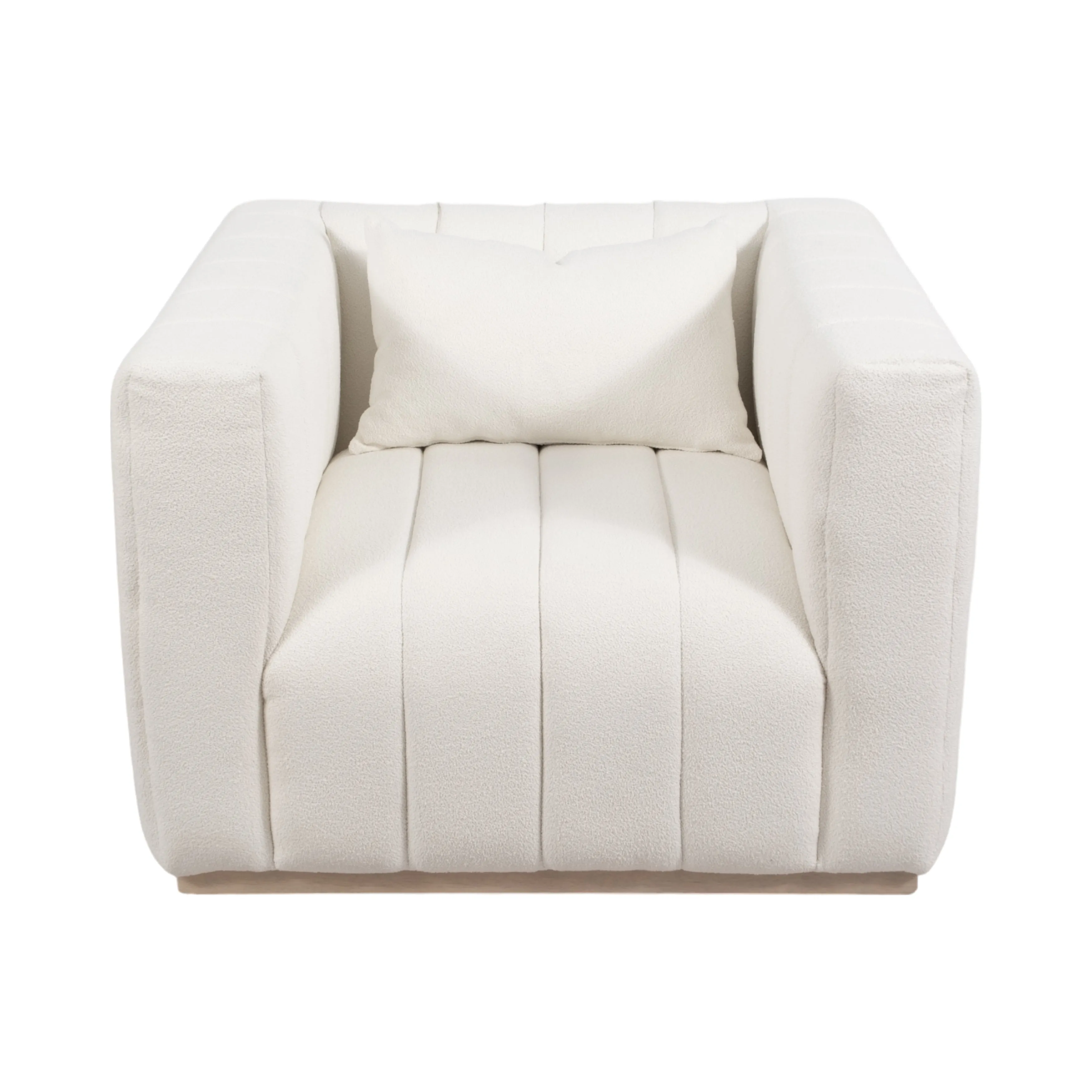 40" Andreeva Tufted Accent Chair, Ivory
