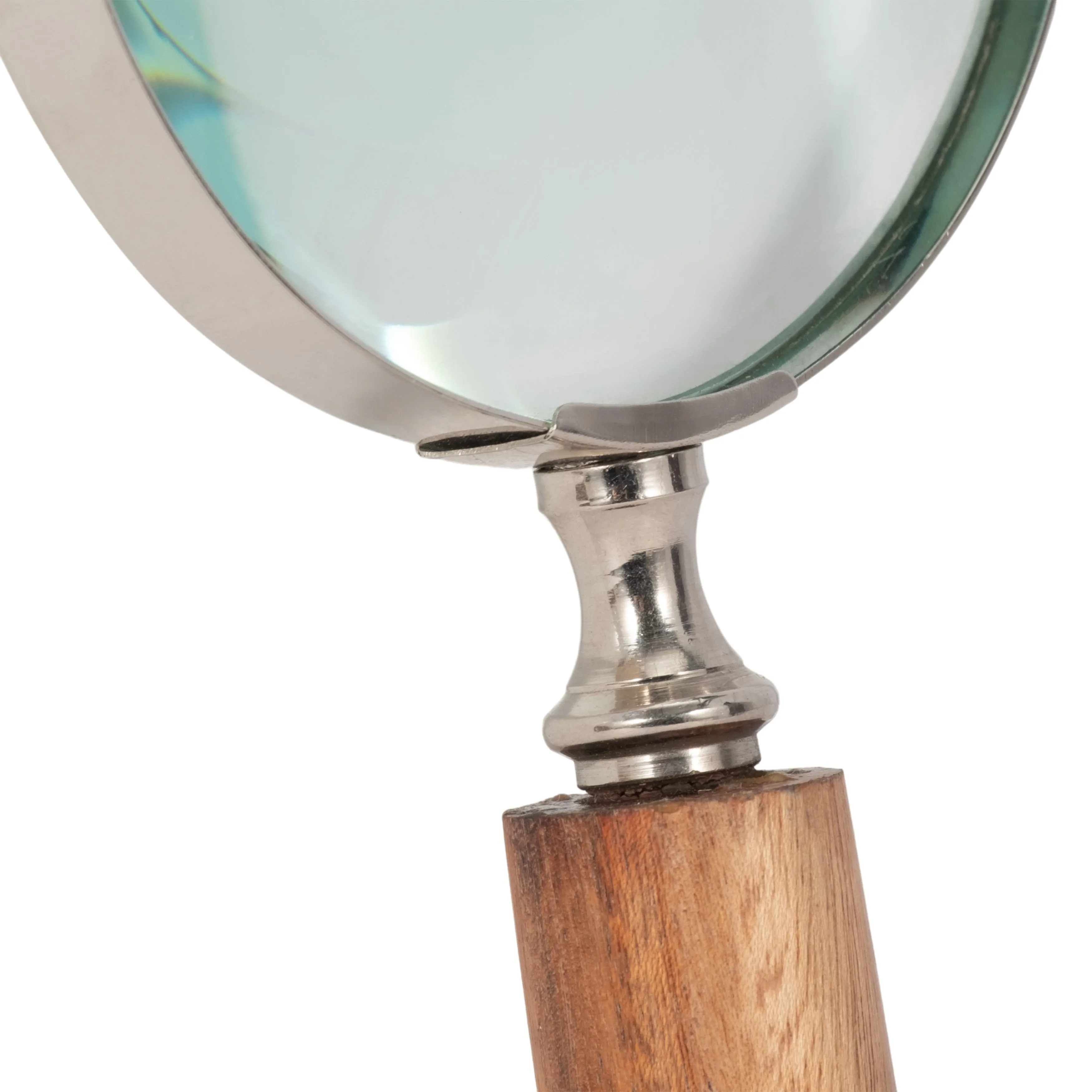4"D MAGNIFYING GLASS IN RESIN HANDLE, 2-TONE