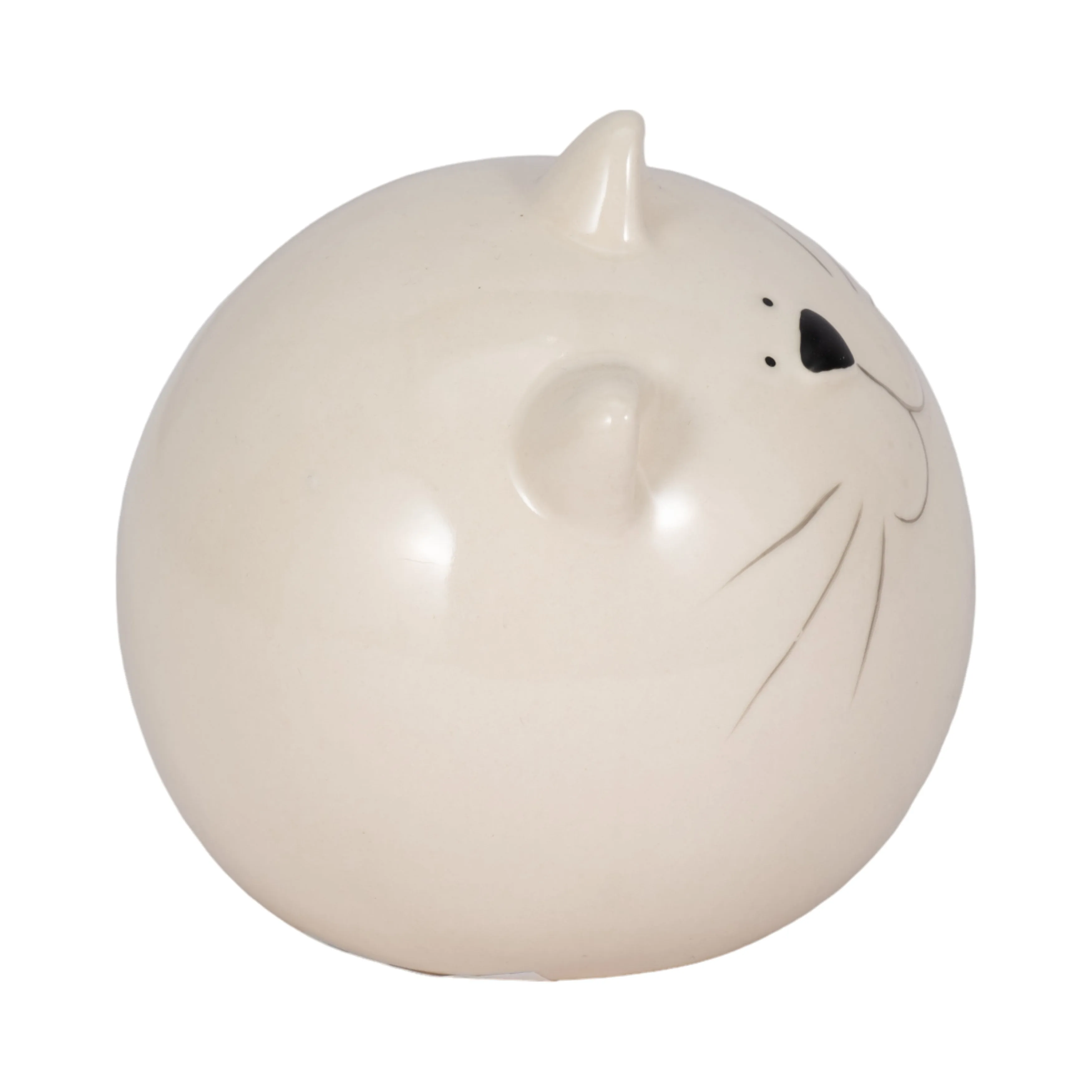 5" Kitty Orb, White