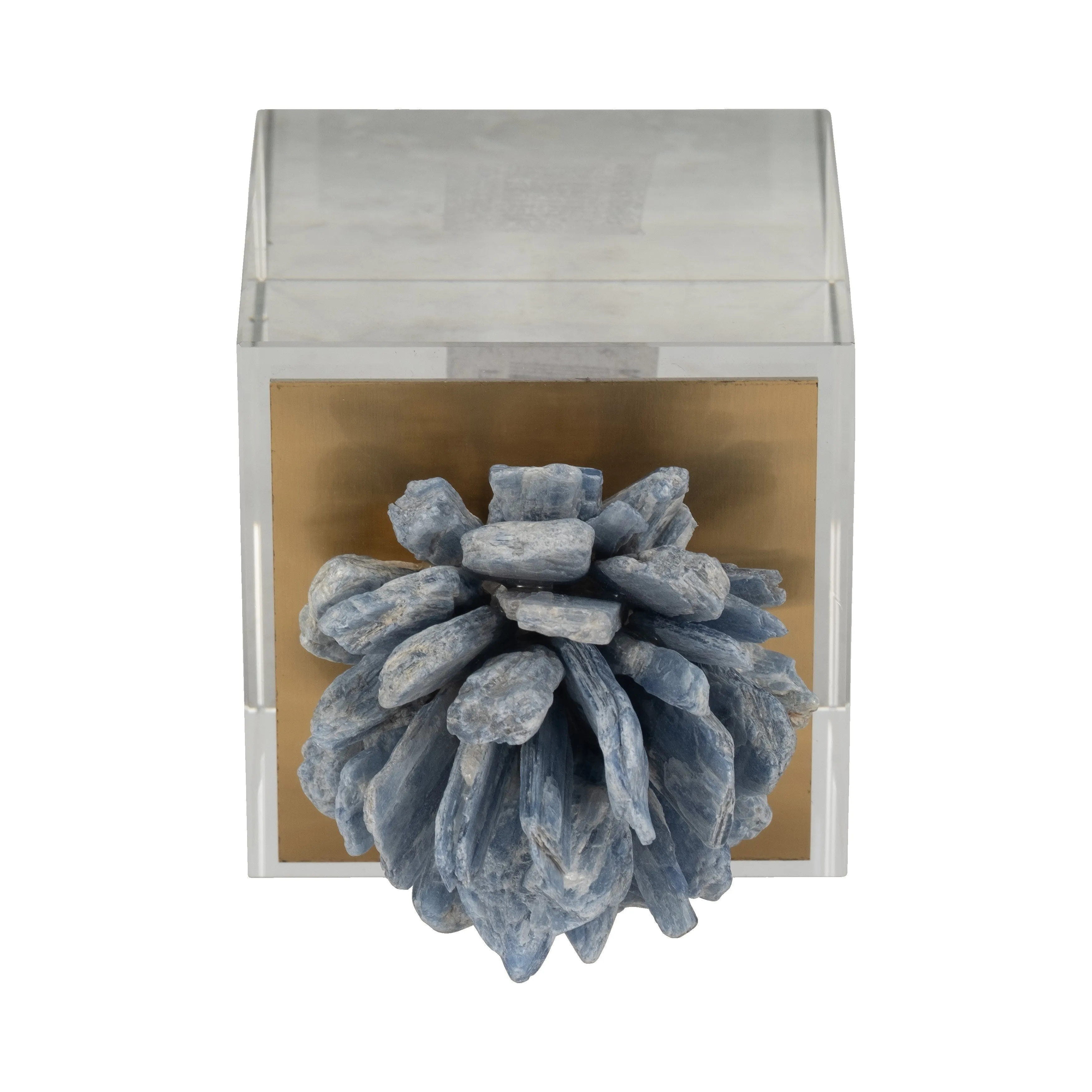 6" JULIA MEDIUM BLUE STONE CRYSTAL BLOCK
