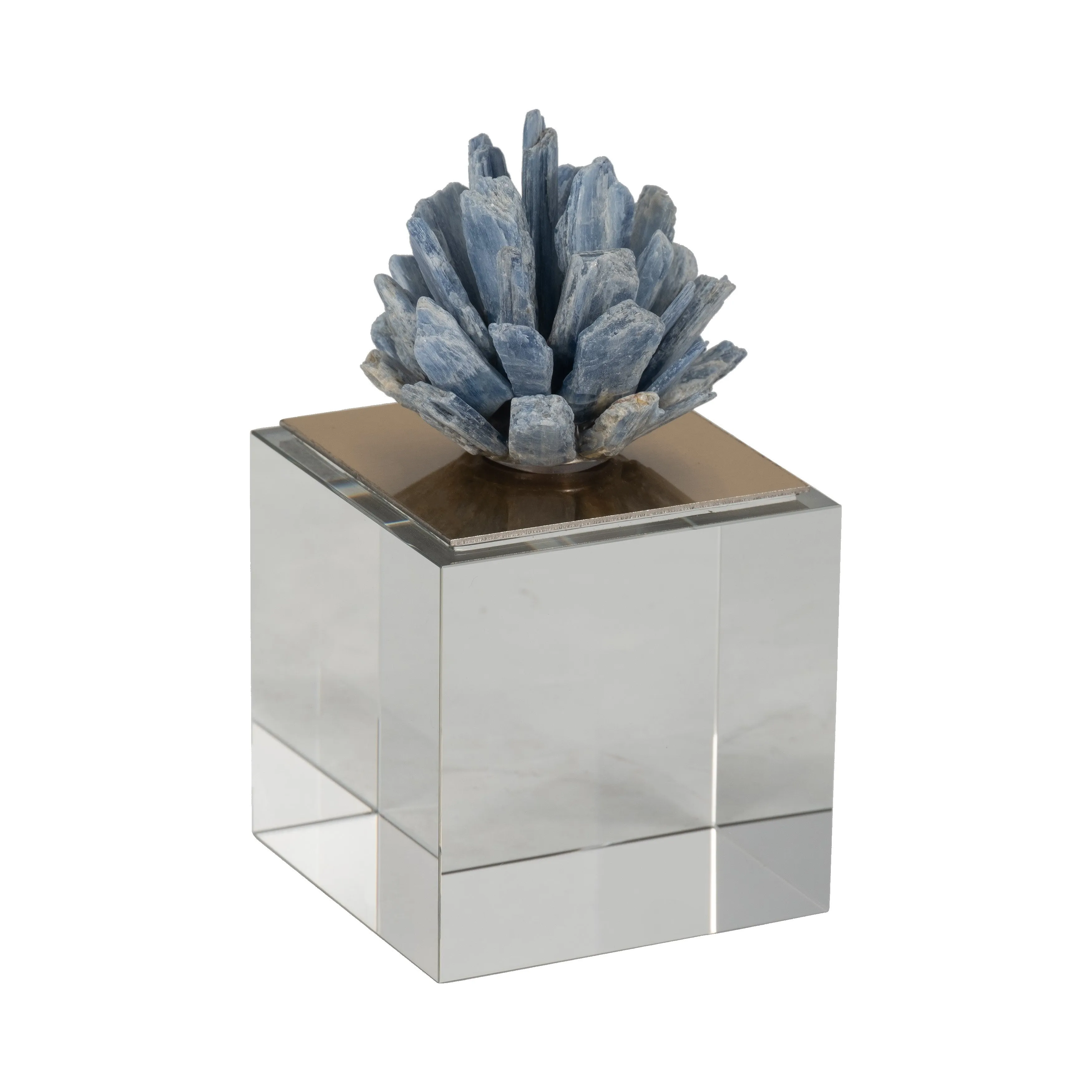 6" JULIA MEDIUM BLUE STONE CRYSTAL BLOCK