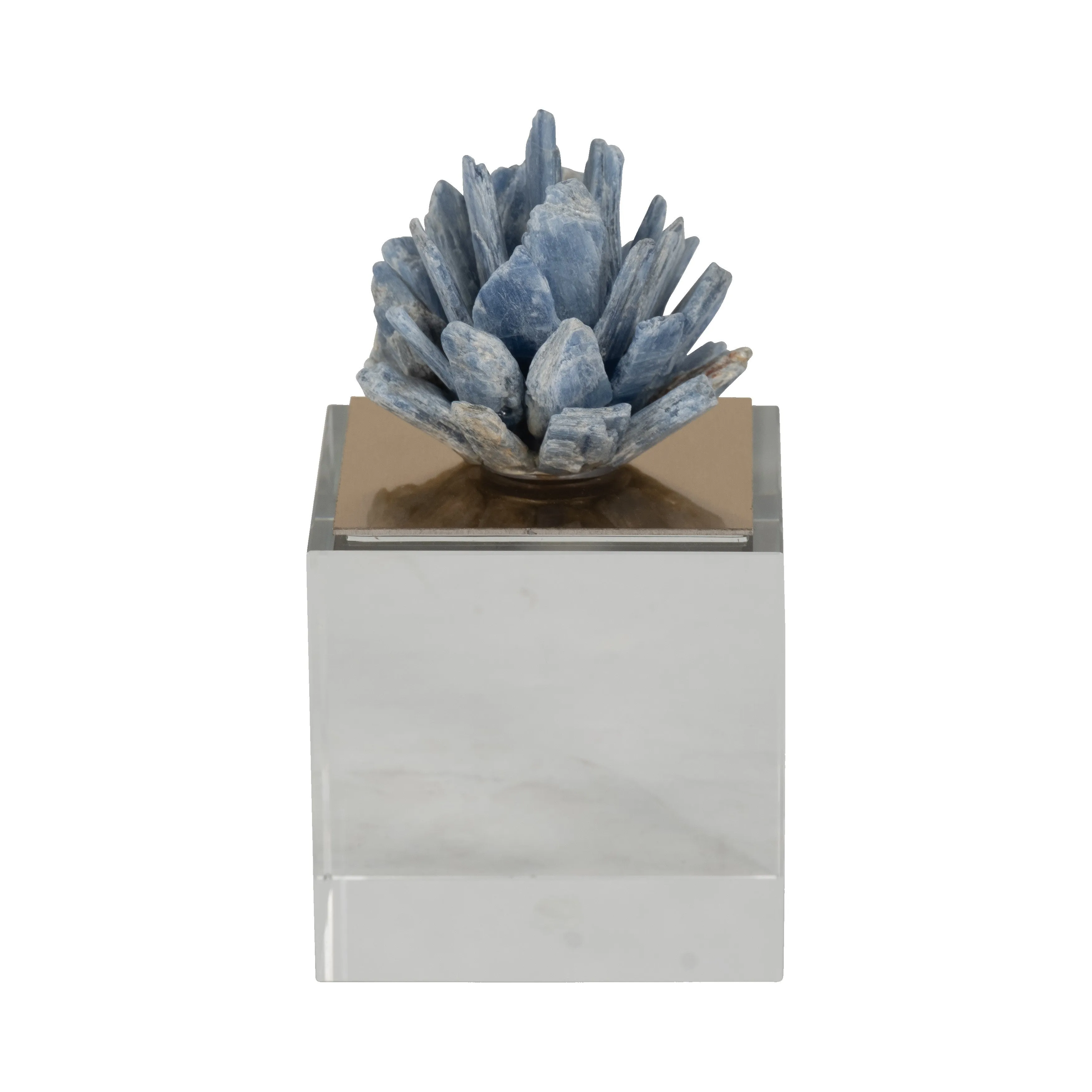 6" JULIA MEDIUM BLUE STONE CRYSTAL BLOCK