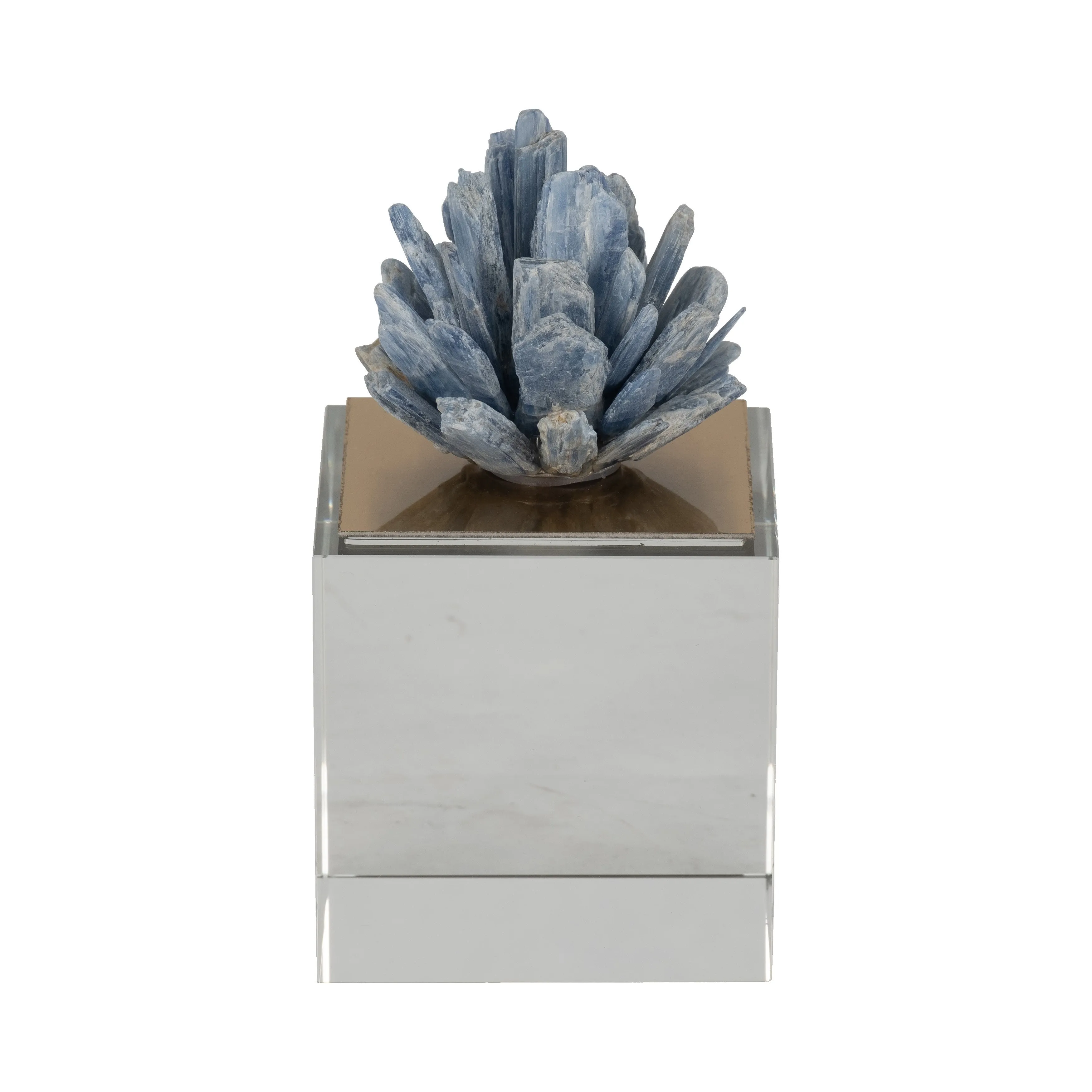 6" JULIA MEDIUM BLUE STONE CRYSTAL BLOCK
