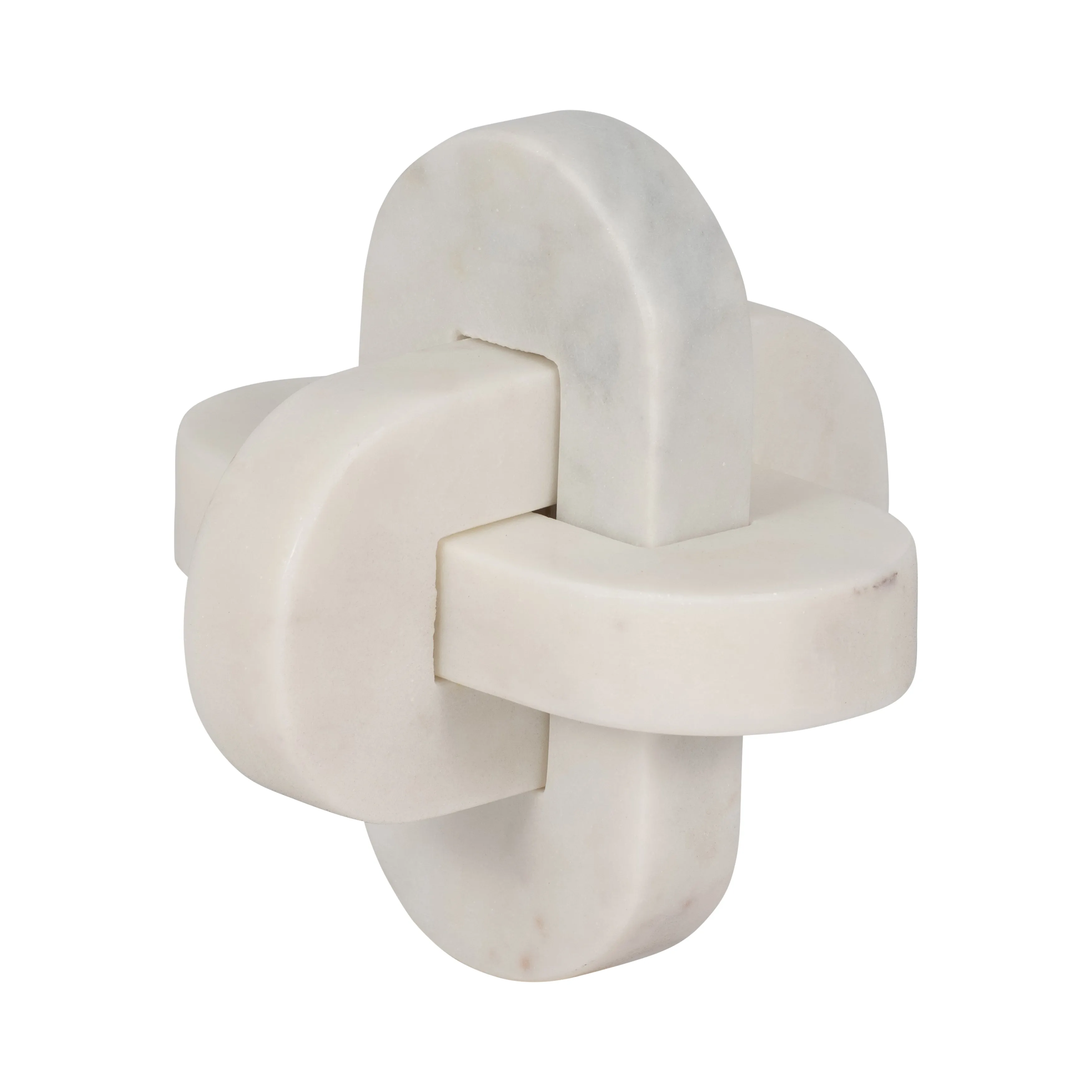 6" LIAM WHITE MARBLE KNOTS