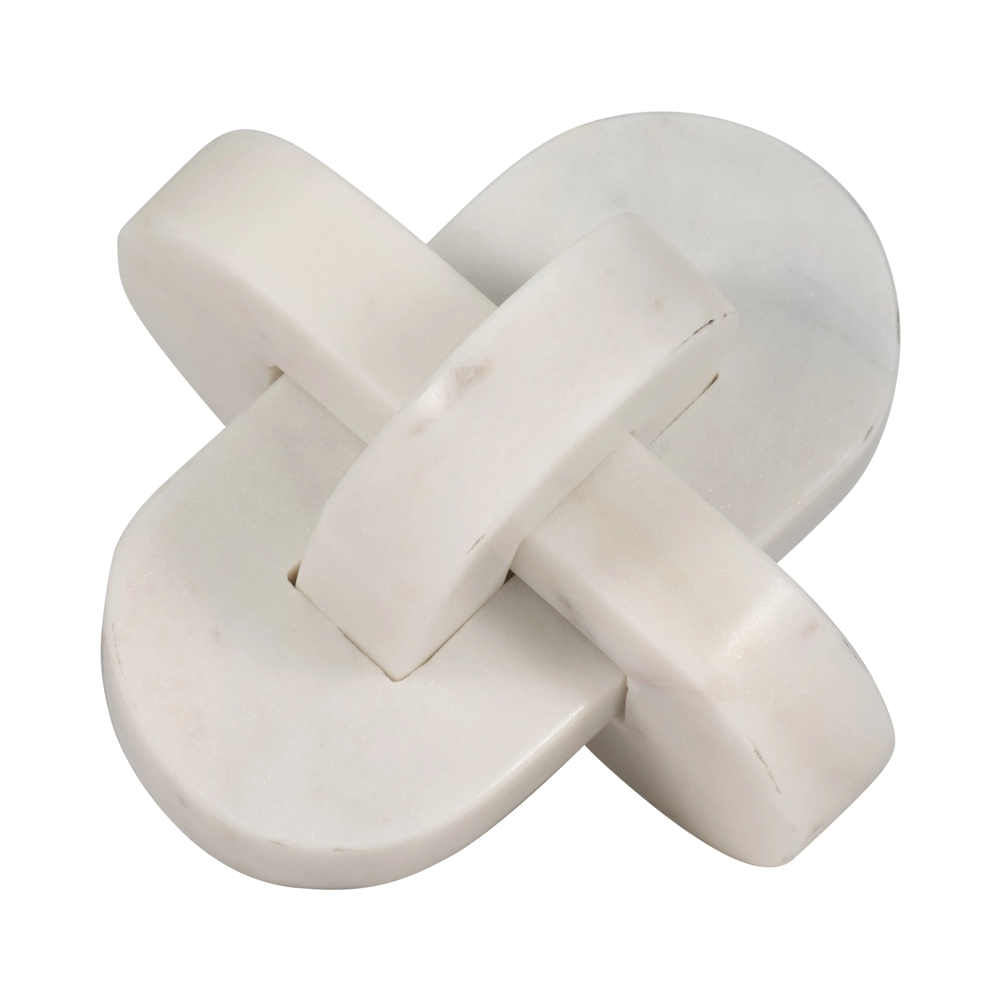 6" LIAM WHITE MARBLE KNOTS