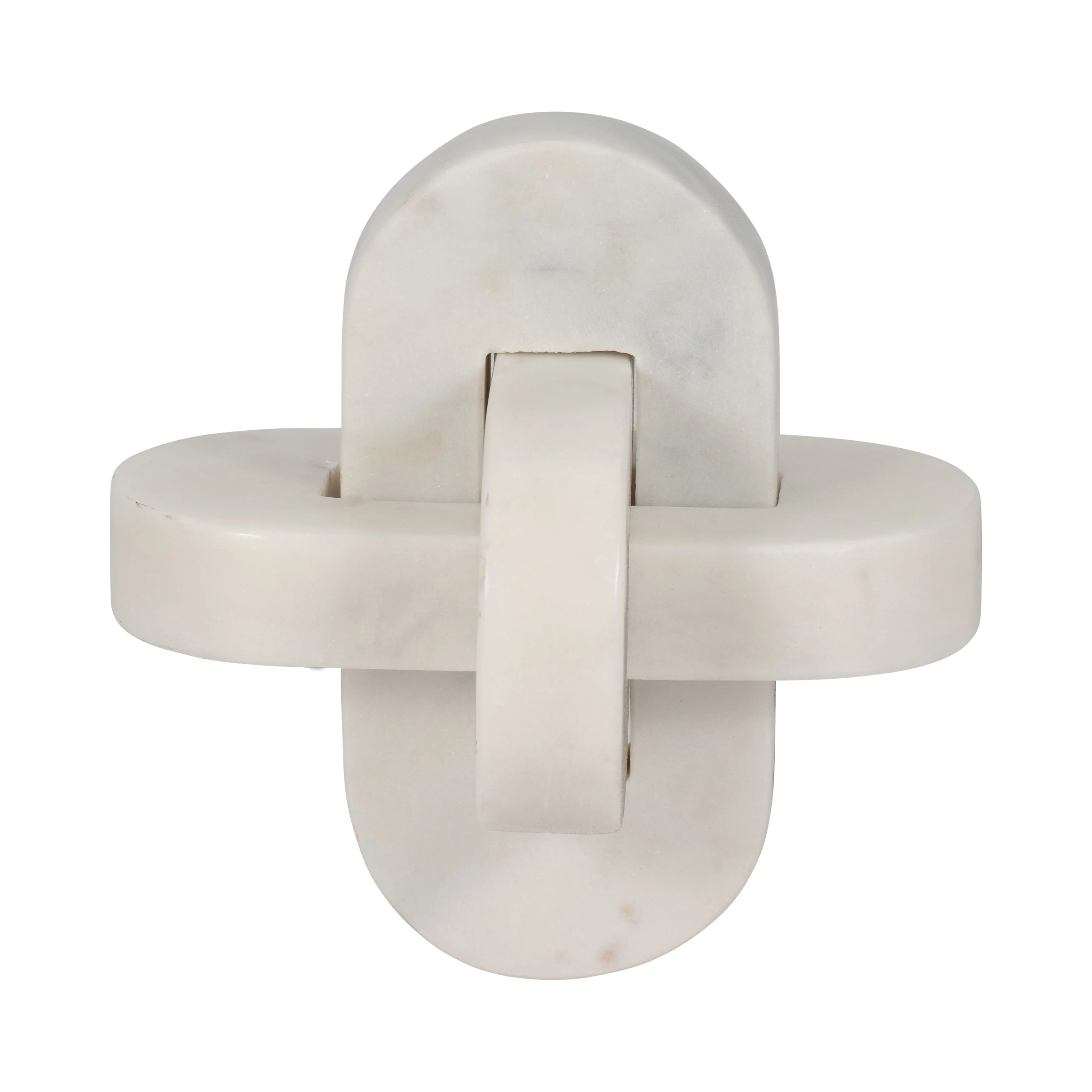 6" LIAM WHITE MARBLE KNOTS