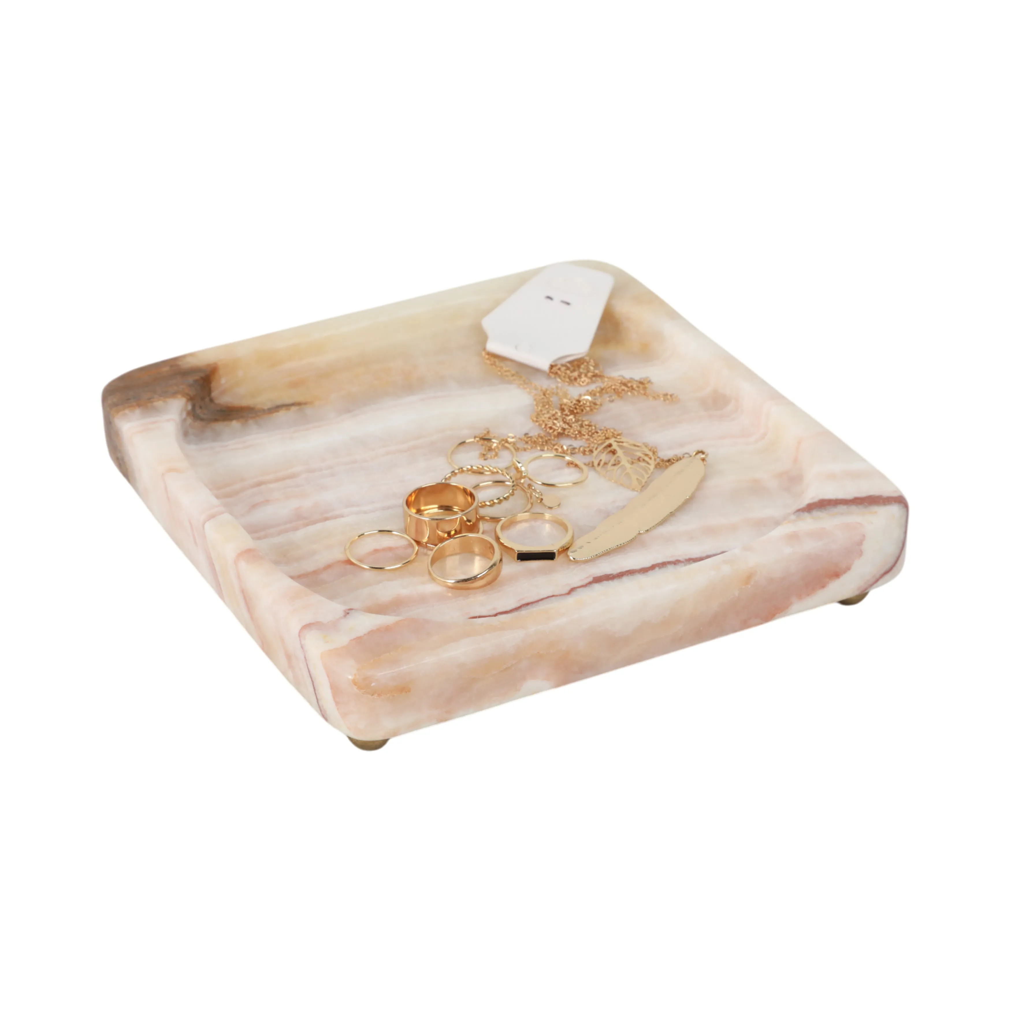 7" Honey Onyx Deco Tray