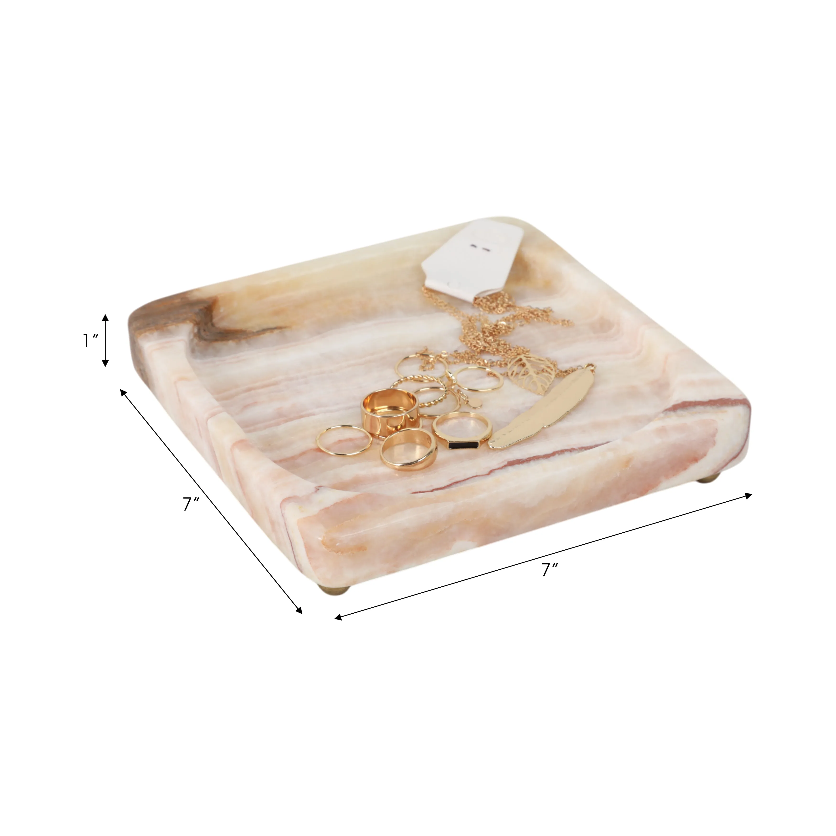 7" Honey Onyx Deco Tray