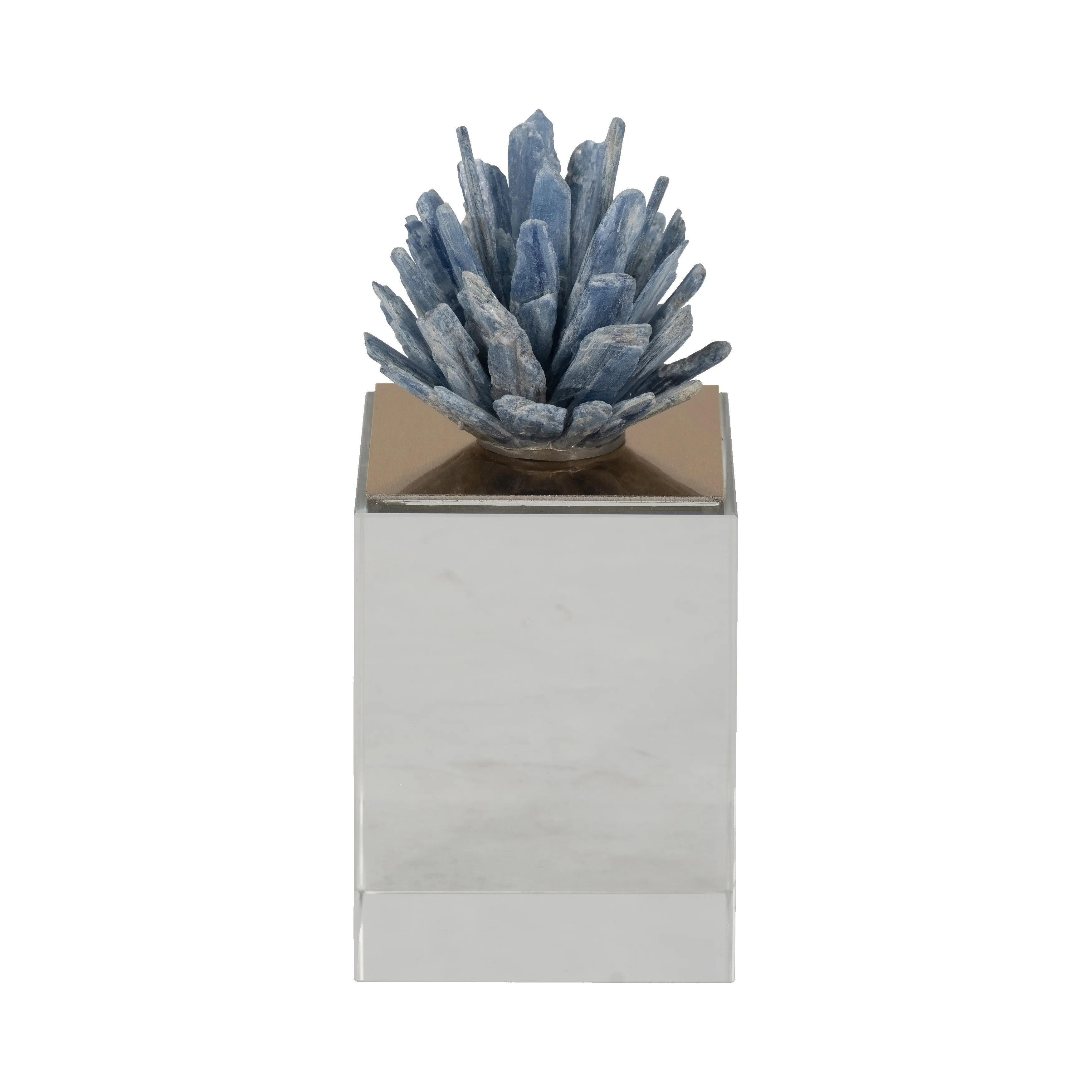 7" JULIA LARGE BLUE STONE CRYSTAL BLOCK