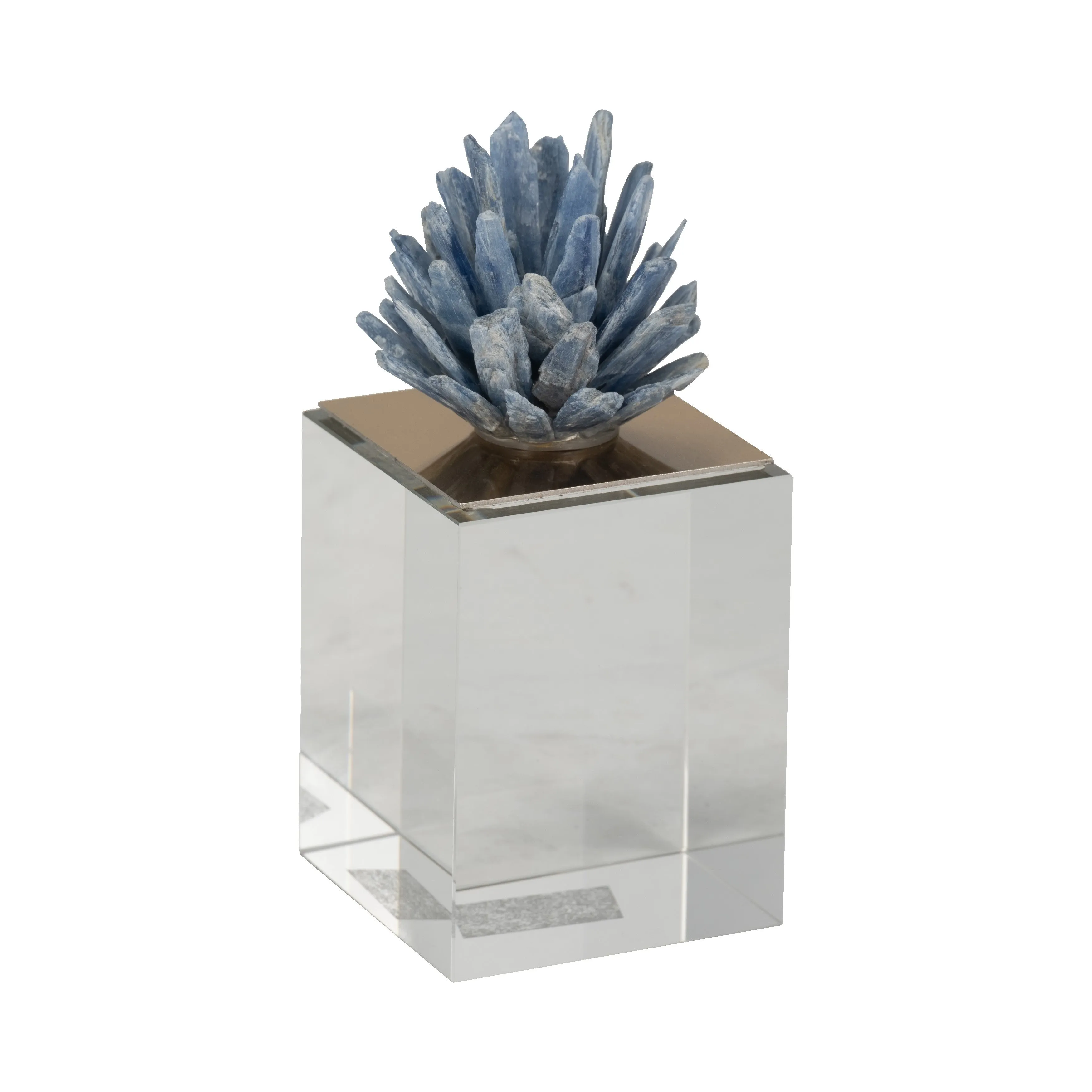 7" JULIA LARGE BLUE STONE CRYSTAL BLOCK