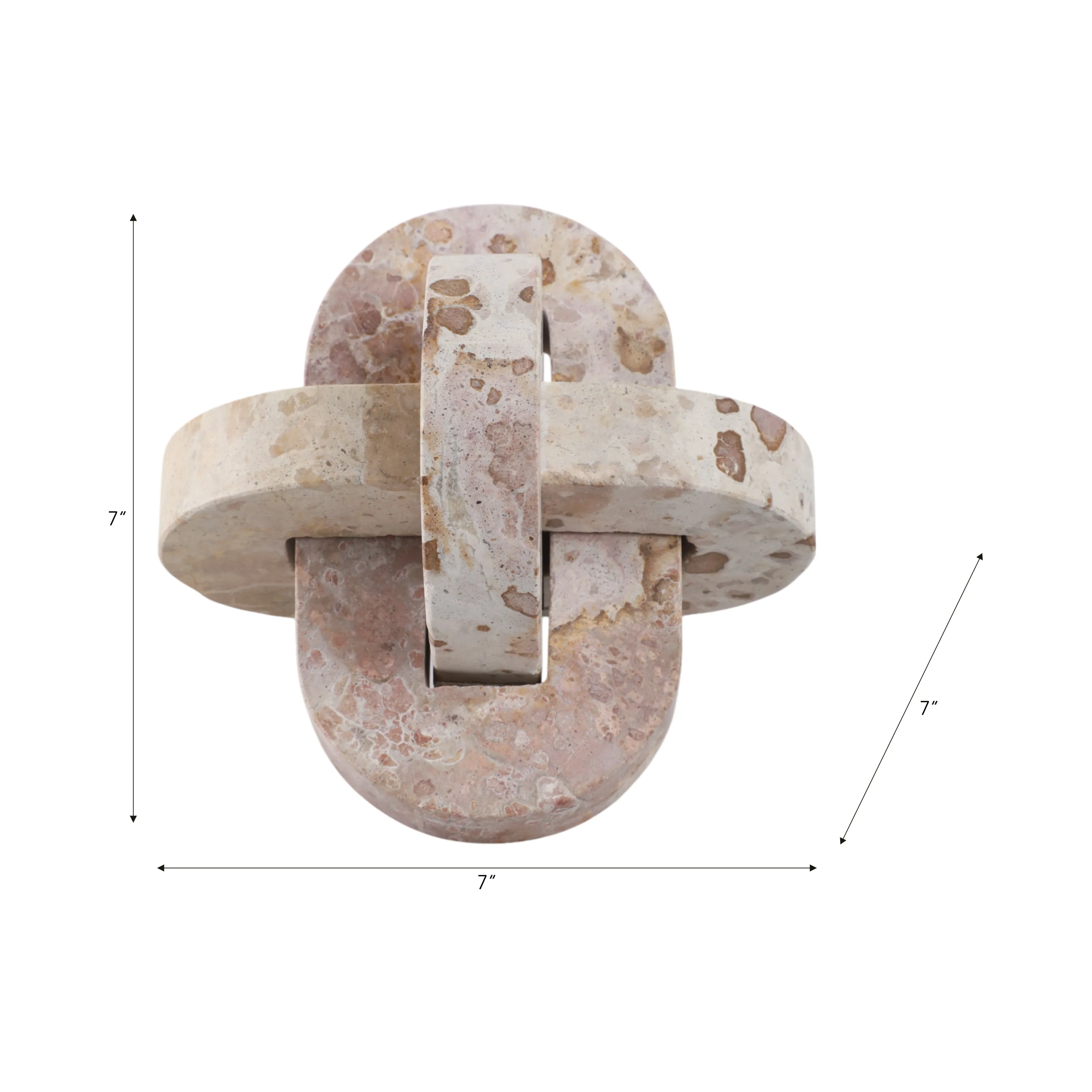 7" Pompano Medium Beige Marble Knot