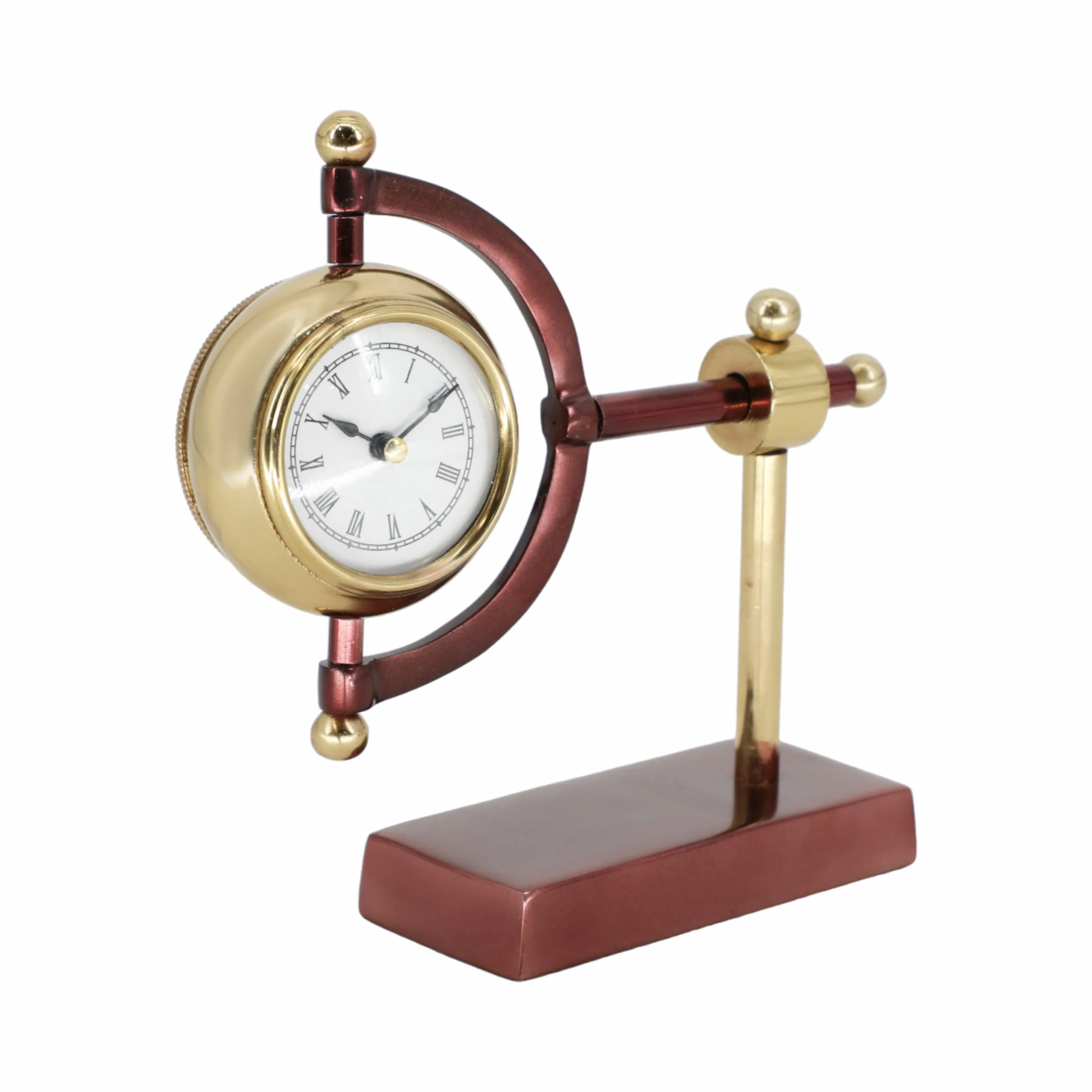 7" Tia Gold Desk Clock