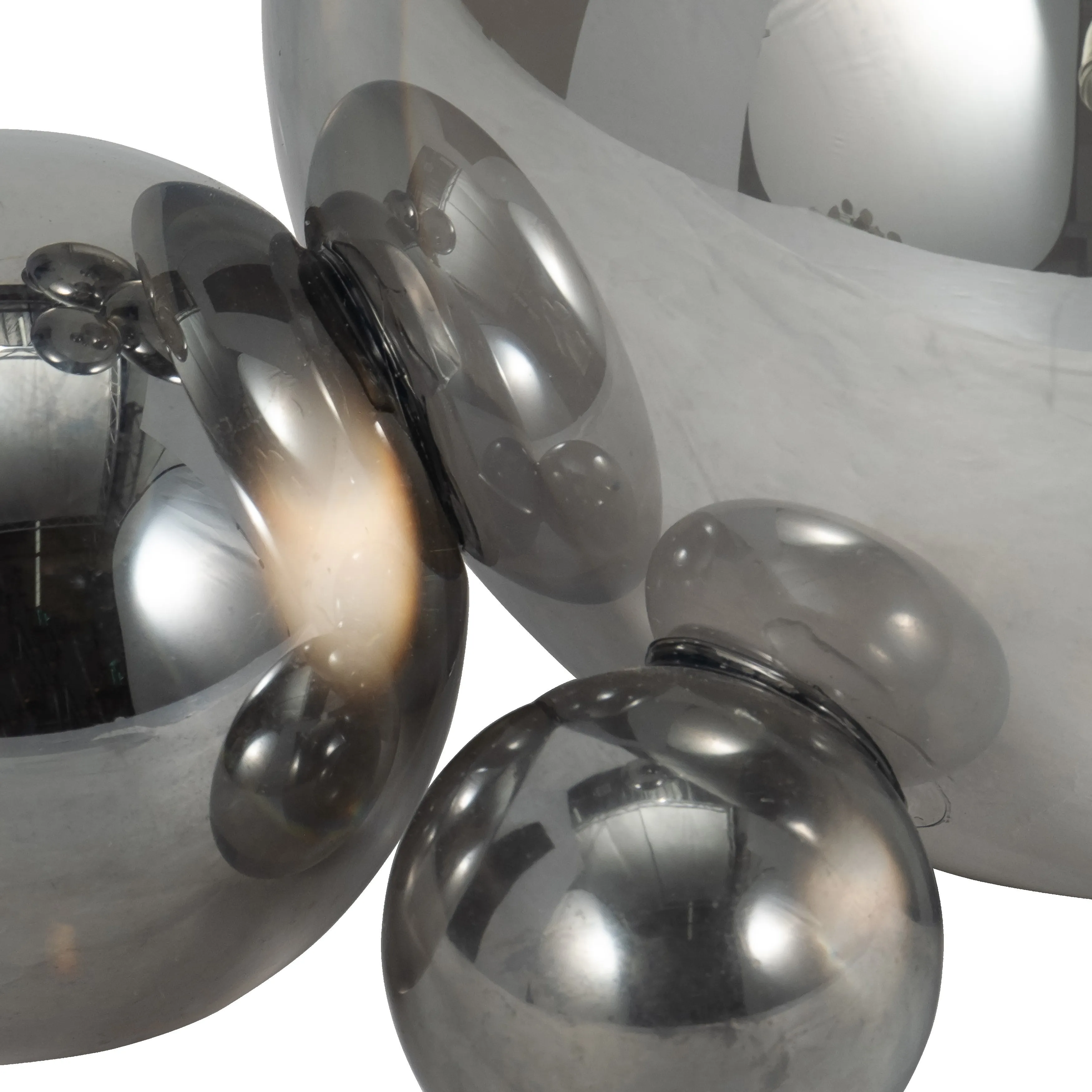 8" ATLAS SILVER CRYSTAL BUBBLE STATUARY