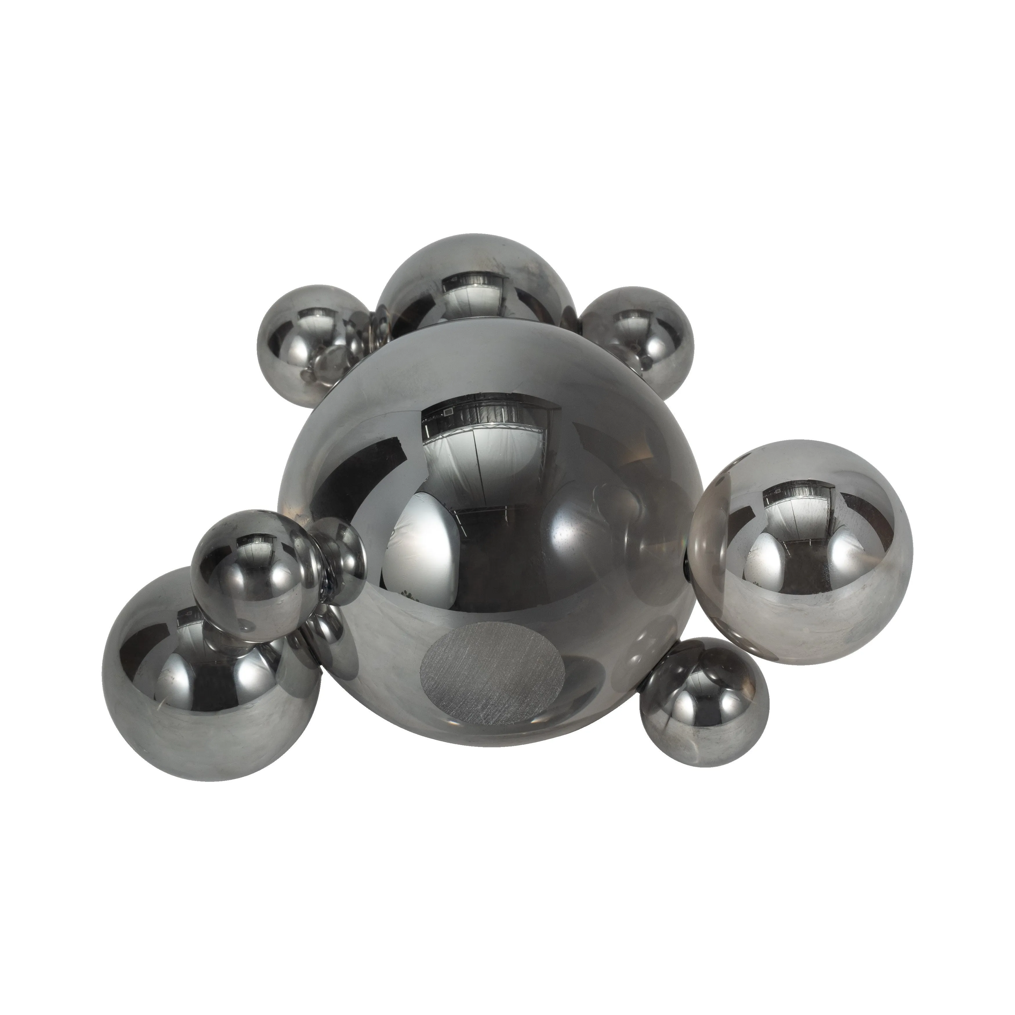 8" ATLAS SILVER CRYSTAL BUBBLE STATUARY