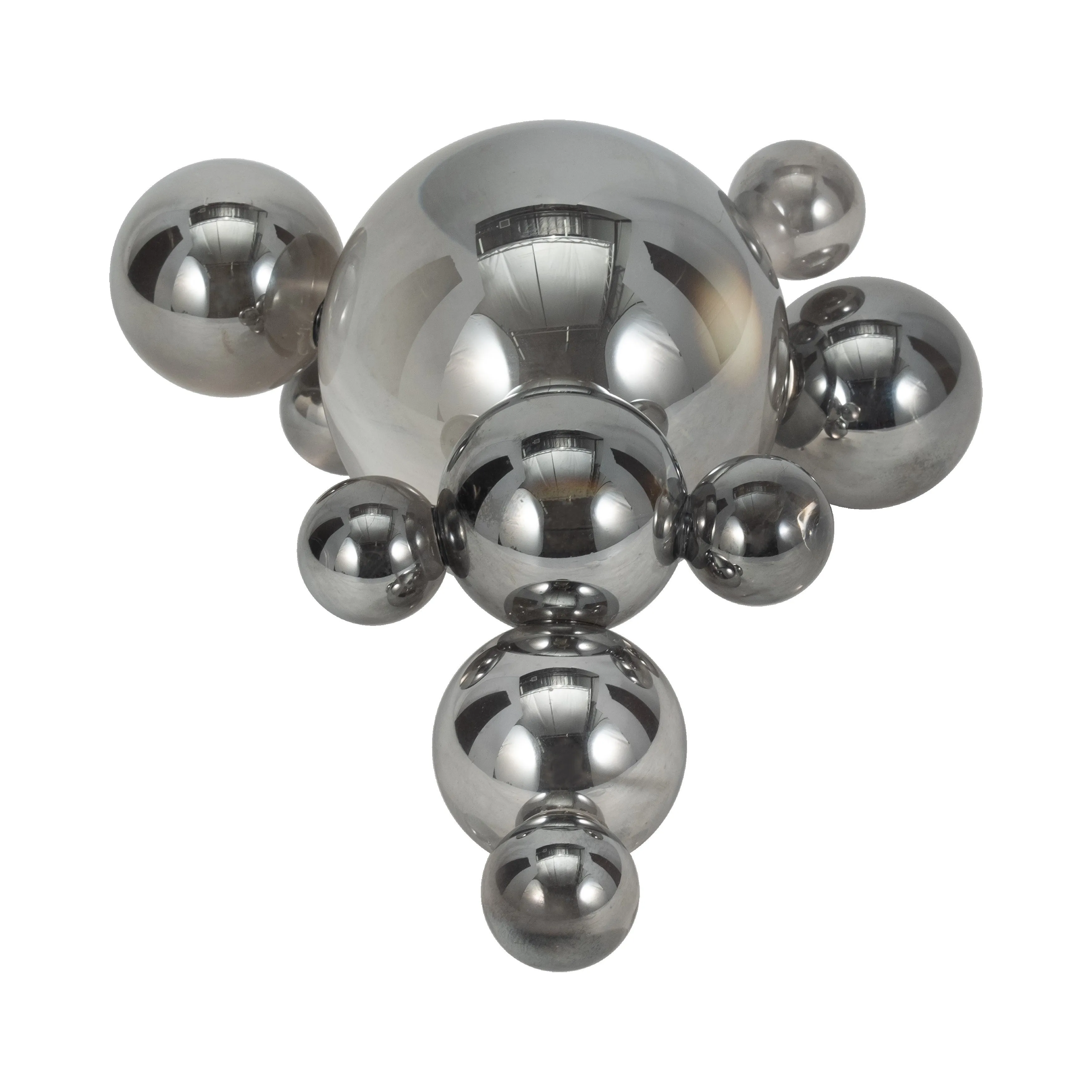 8" ATLAS SILVER CRYSTAL BUBBLE STATUARY