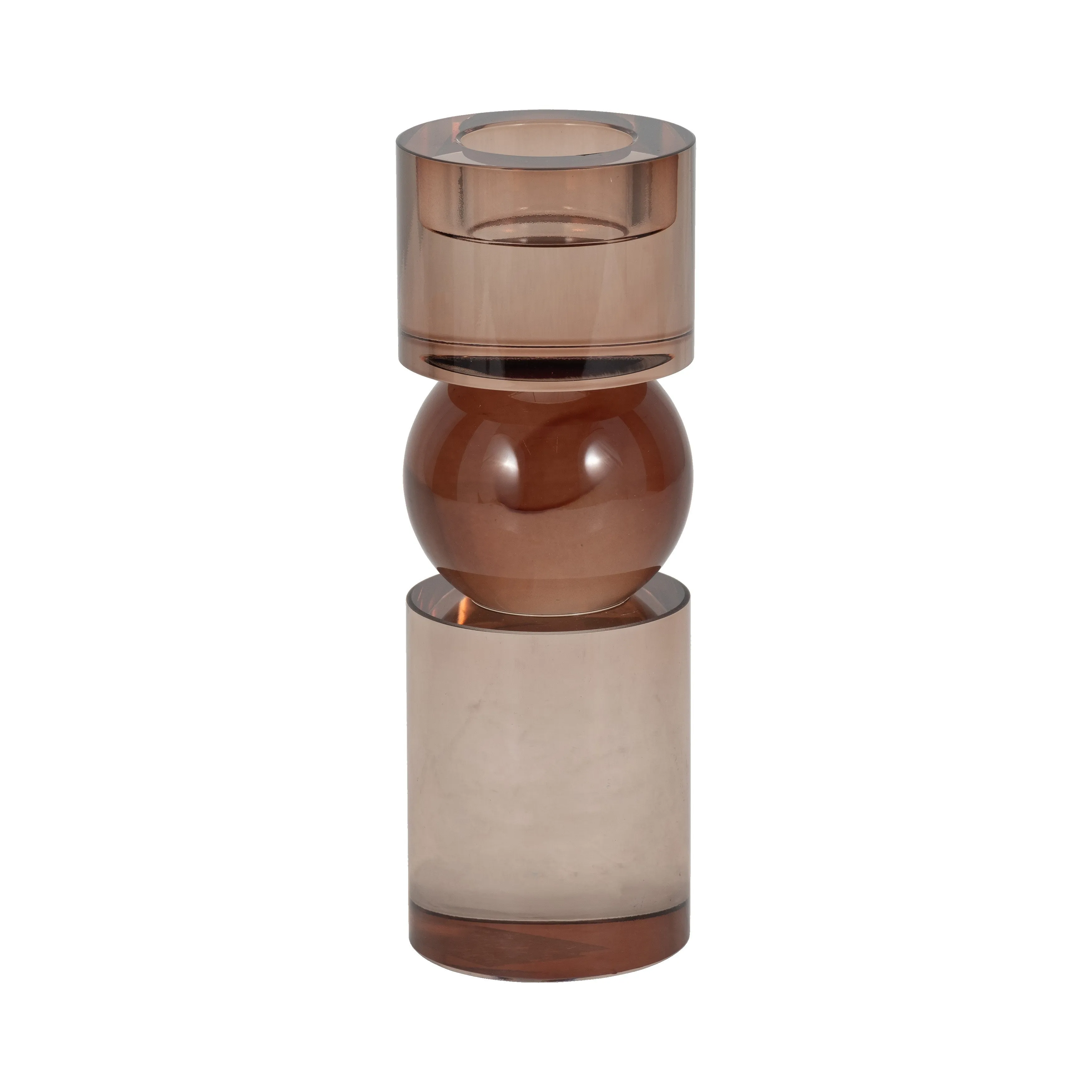 8" MARLA SMALL BRONZE CRYSTAL CANDLESTICK