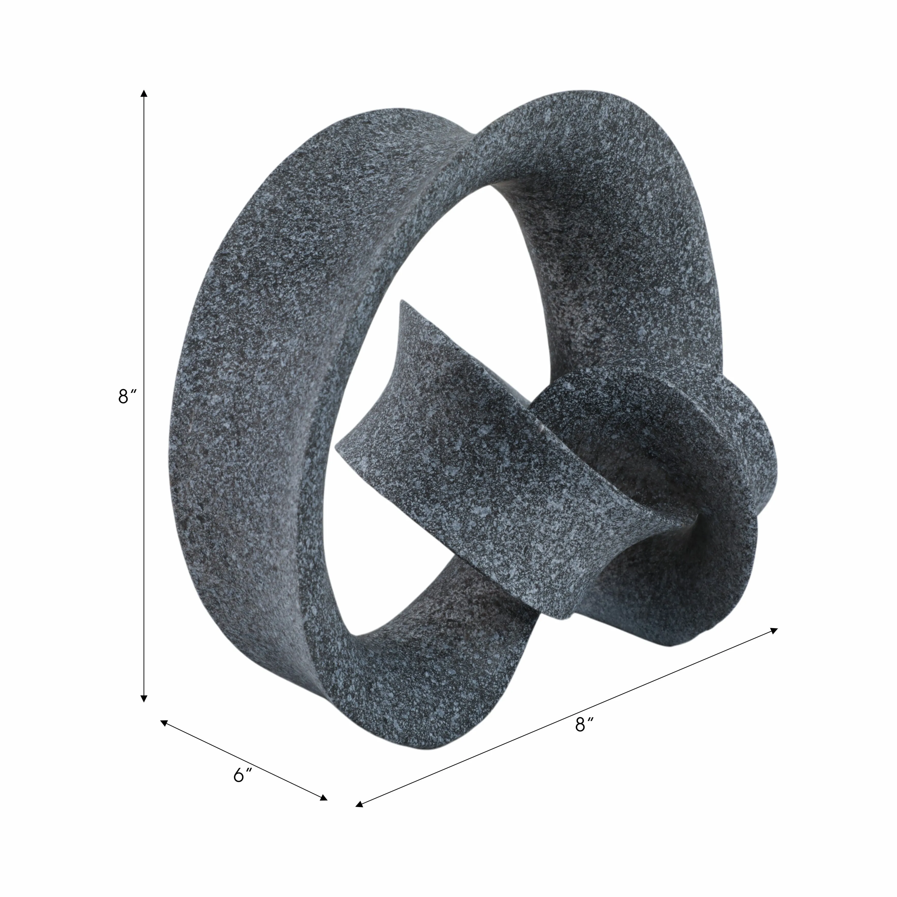 8" Menen Small Black Loop Statuary