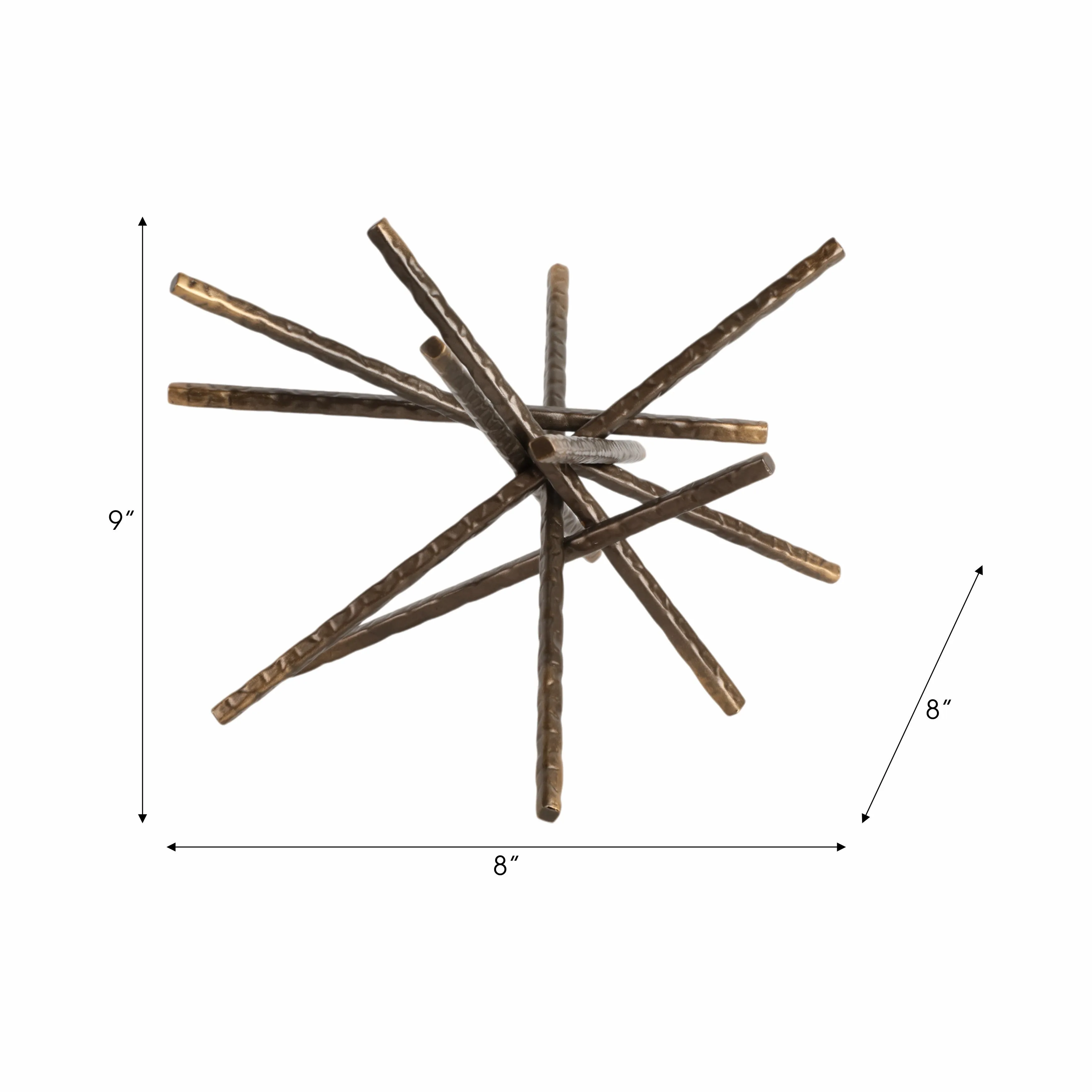 9" Abstract Bar Object, Black