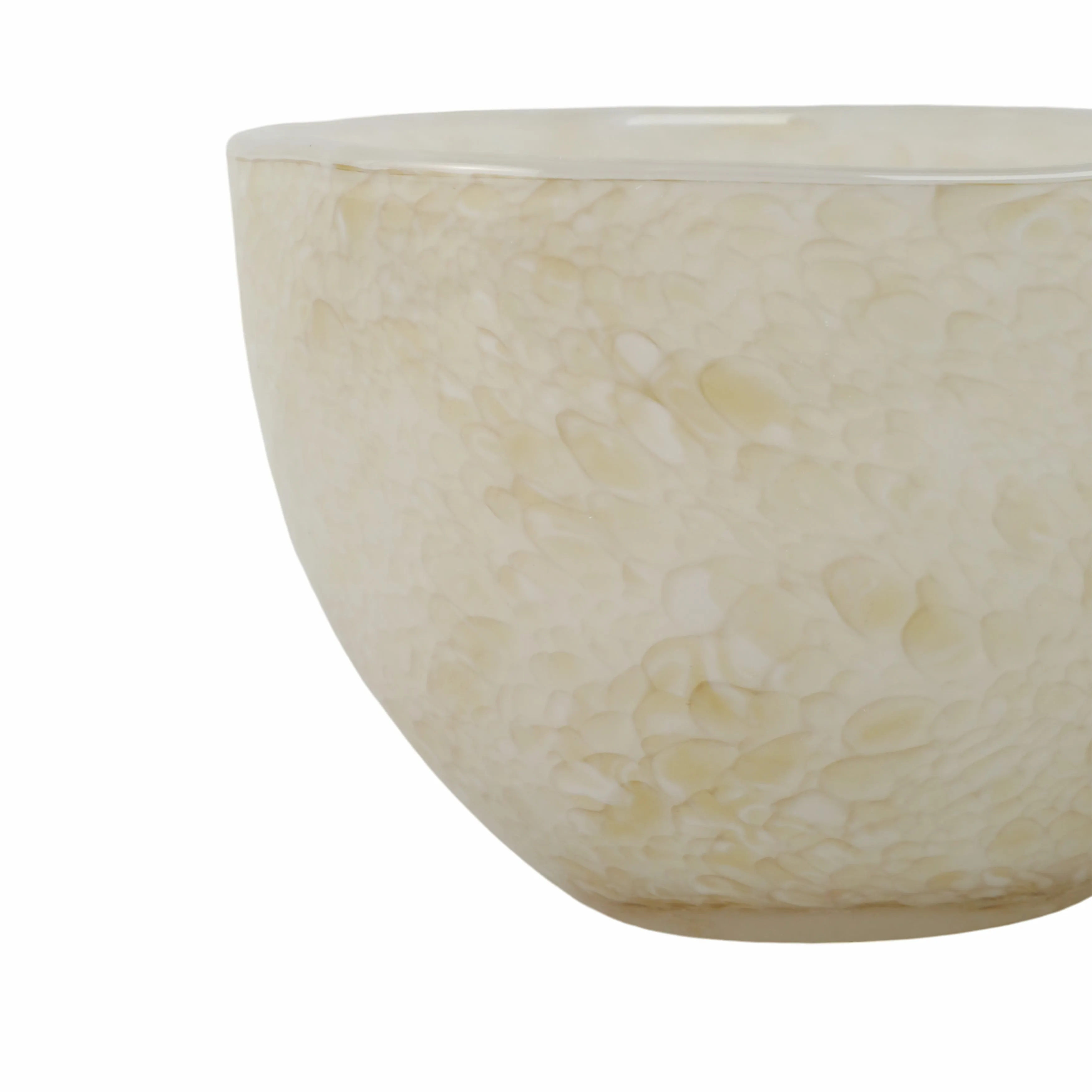9" Durban Cream Glass Bowl
