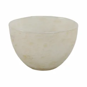 9" Durban Cream Glass Bowl