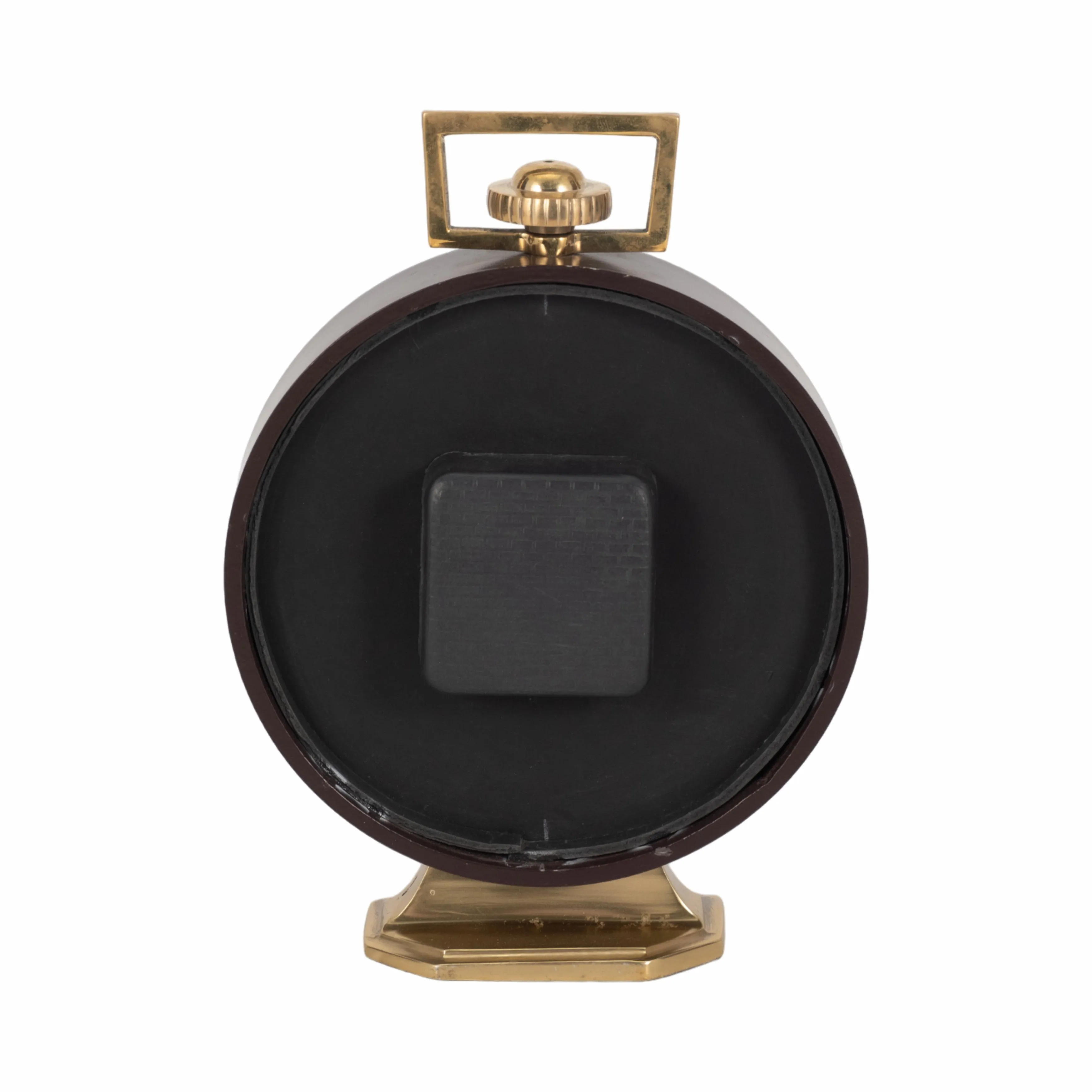 9" Jansen Gold And Brown Desk Clock