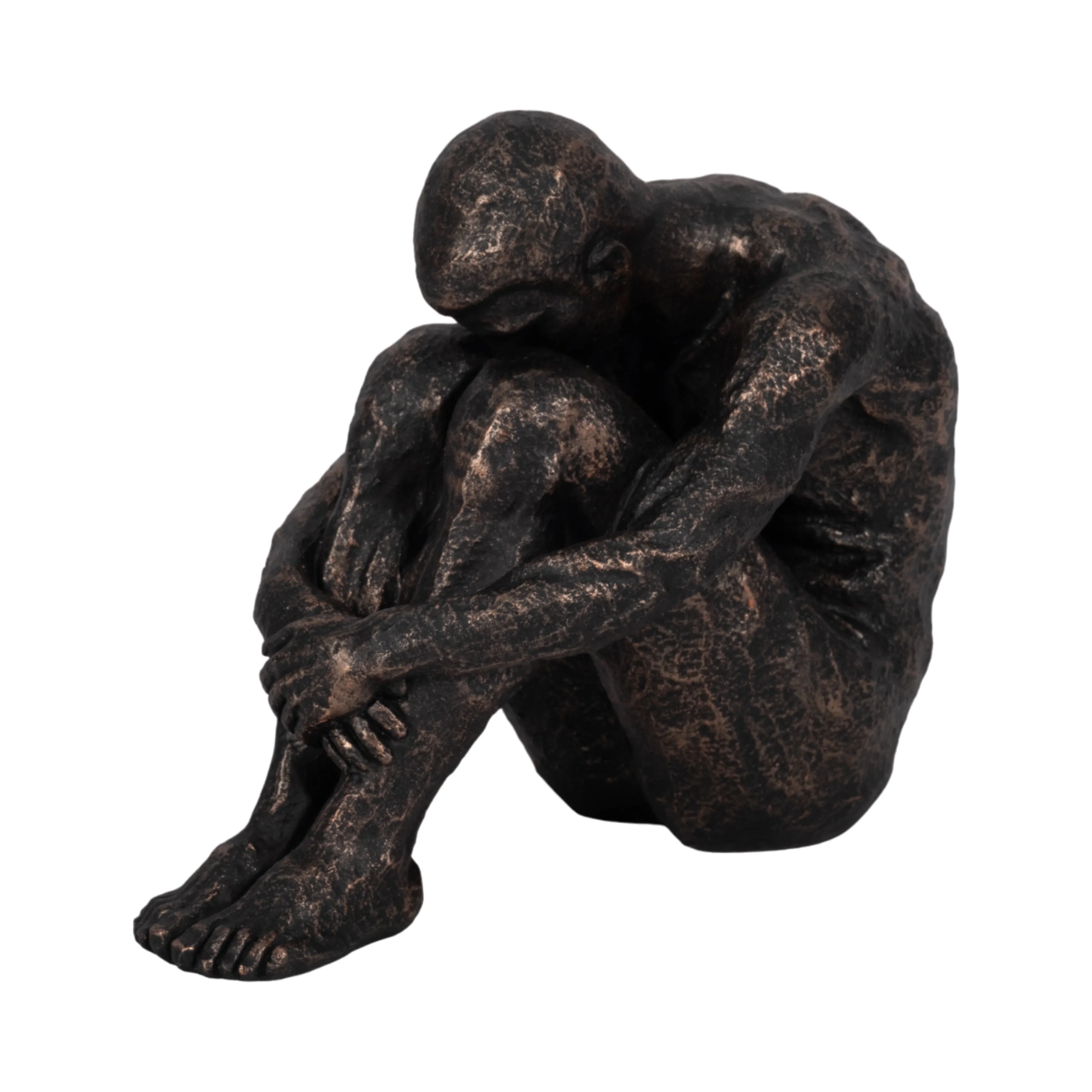 9" Sitting Man, Bronze