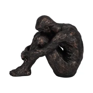 9" Sitting Man, Bronze
