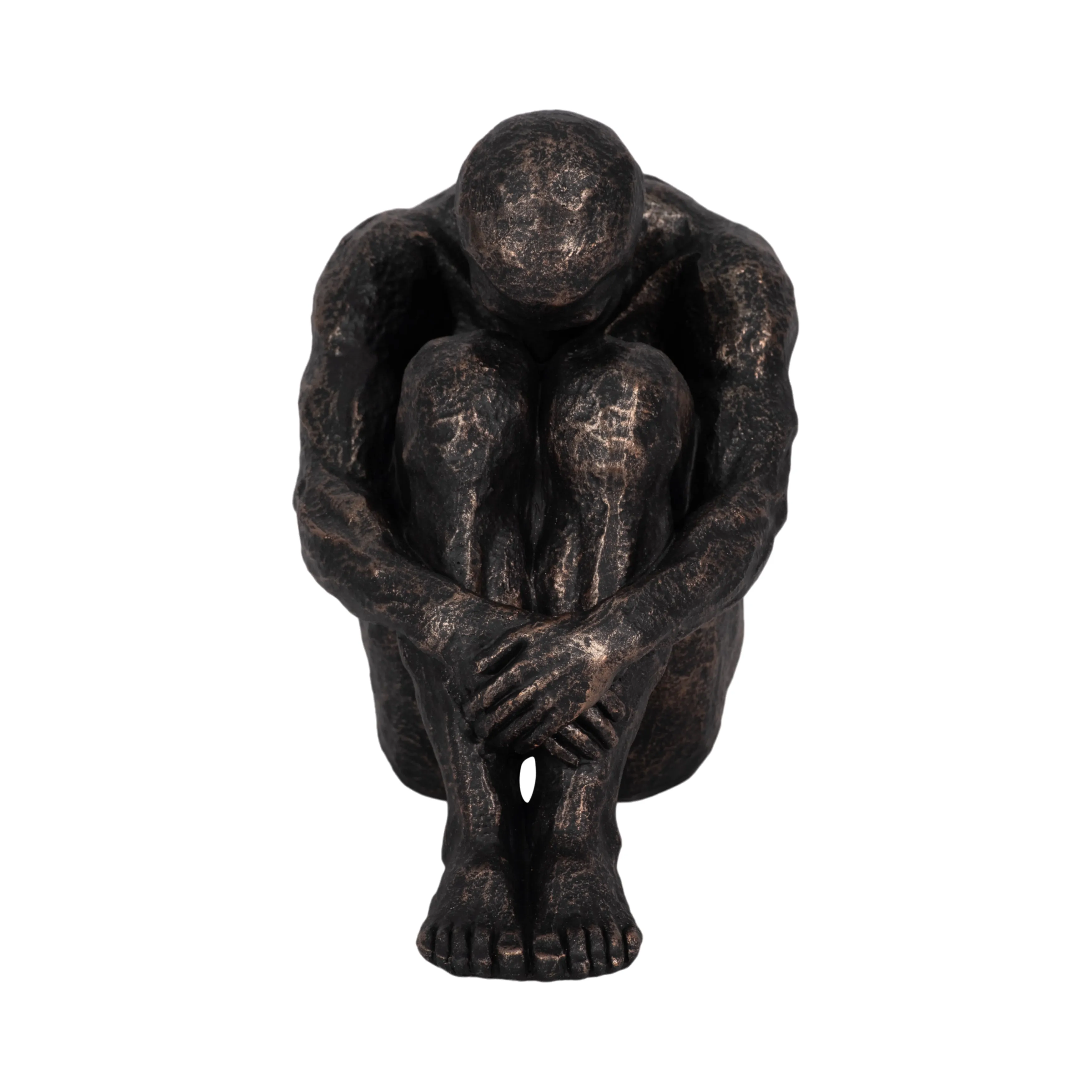 9" Sitting Man, Bronze