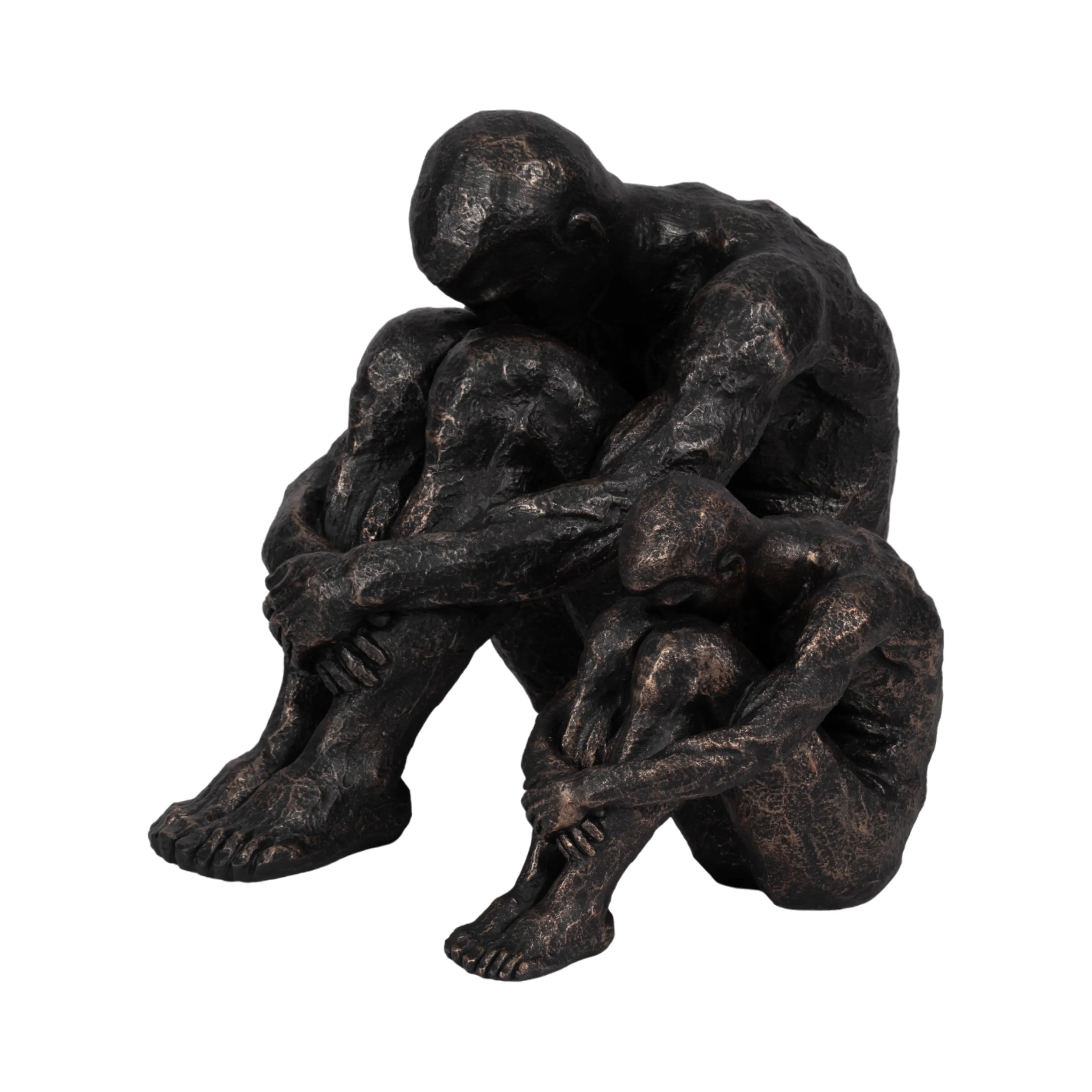 9" Sitting Man, Bronze