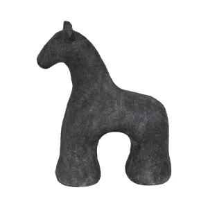 9" Textured Horse, Black