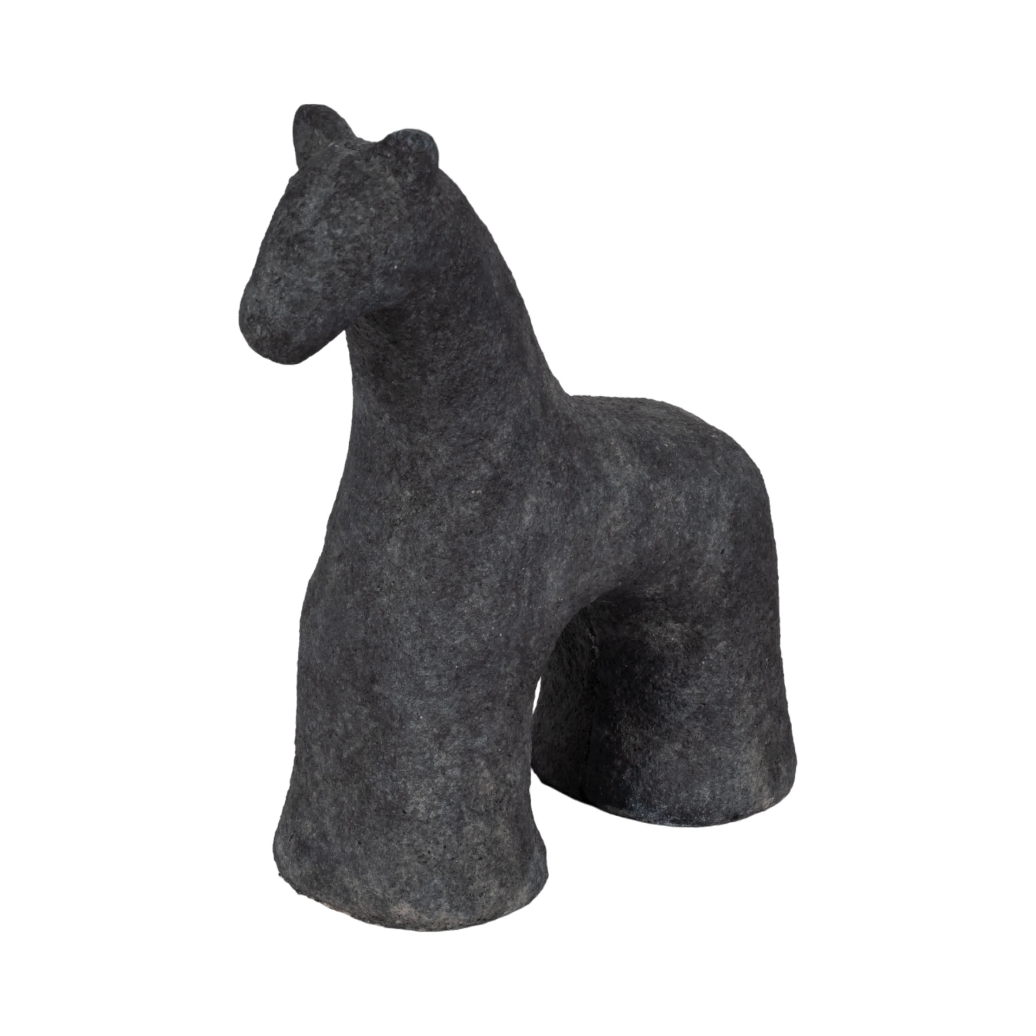 9" Textured Horse, Black