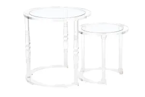 Acrylic side table sets YM-F0355-L/S