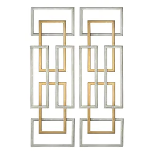 Aerin Metal Wall Panels, S/2