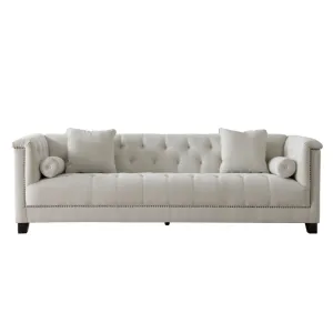 Alabid Linen off-White 4-Seater Sofa (247cm)