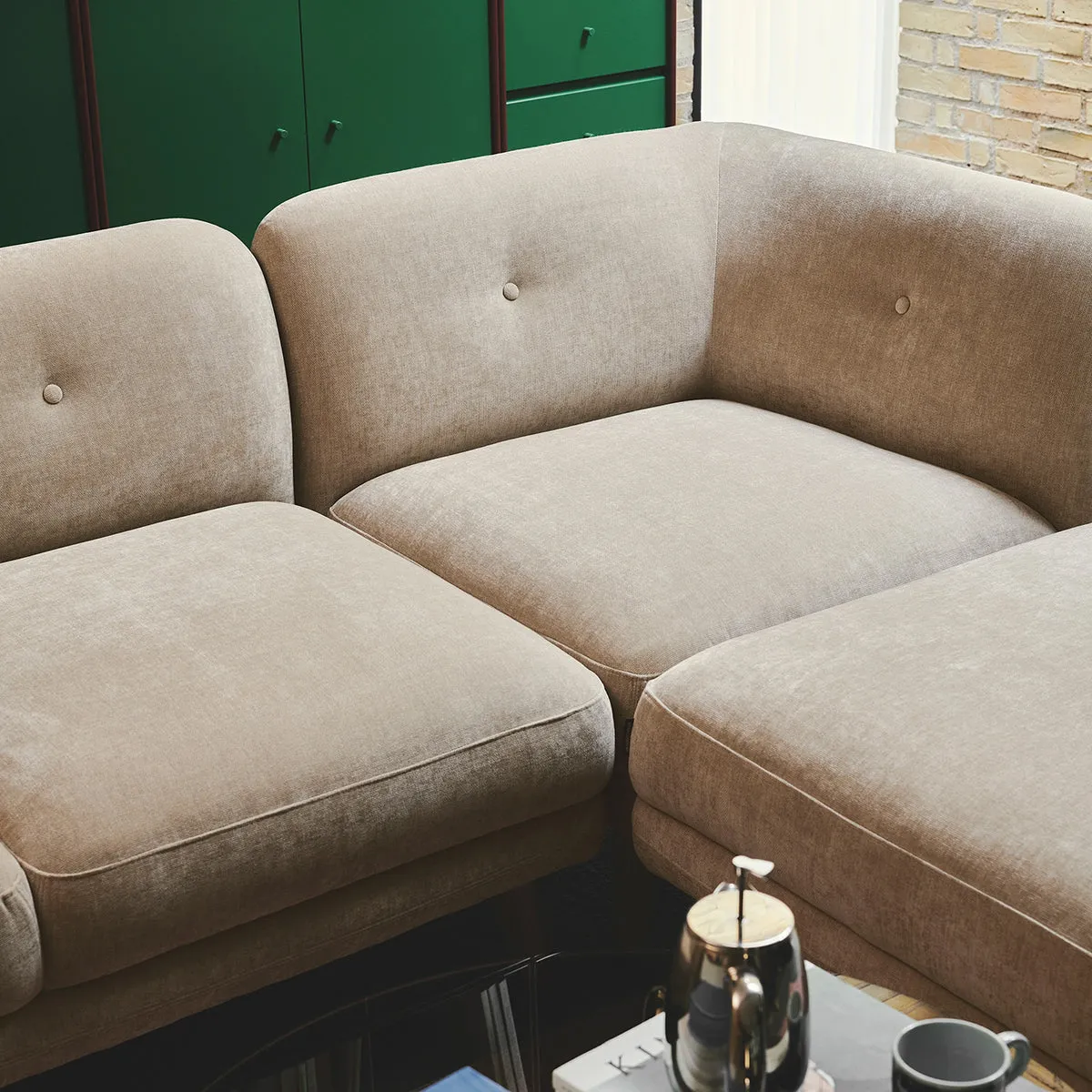 Alfred Fabric Right 1 Seater Modular Sofa