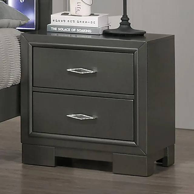 ALISON Night Stand, Dark Walnut