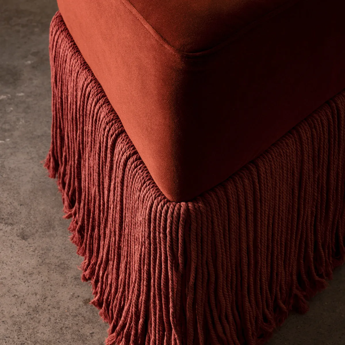 Allard Velvet Ottoman