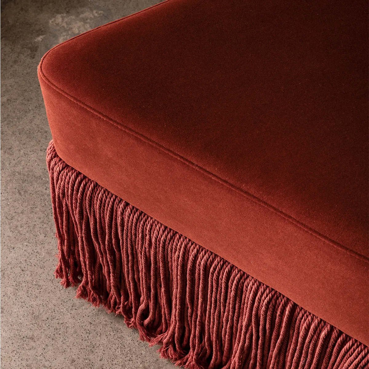 Allard Velvet Ottoman