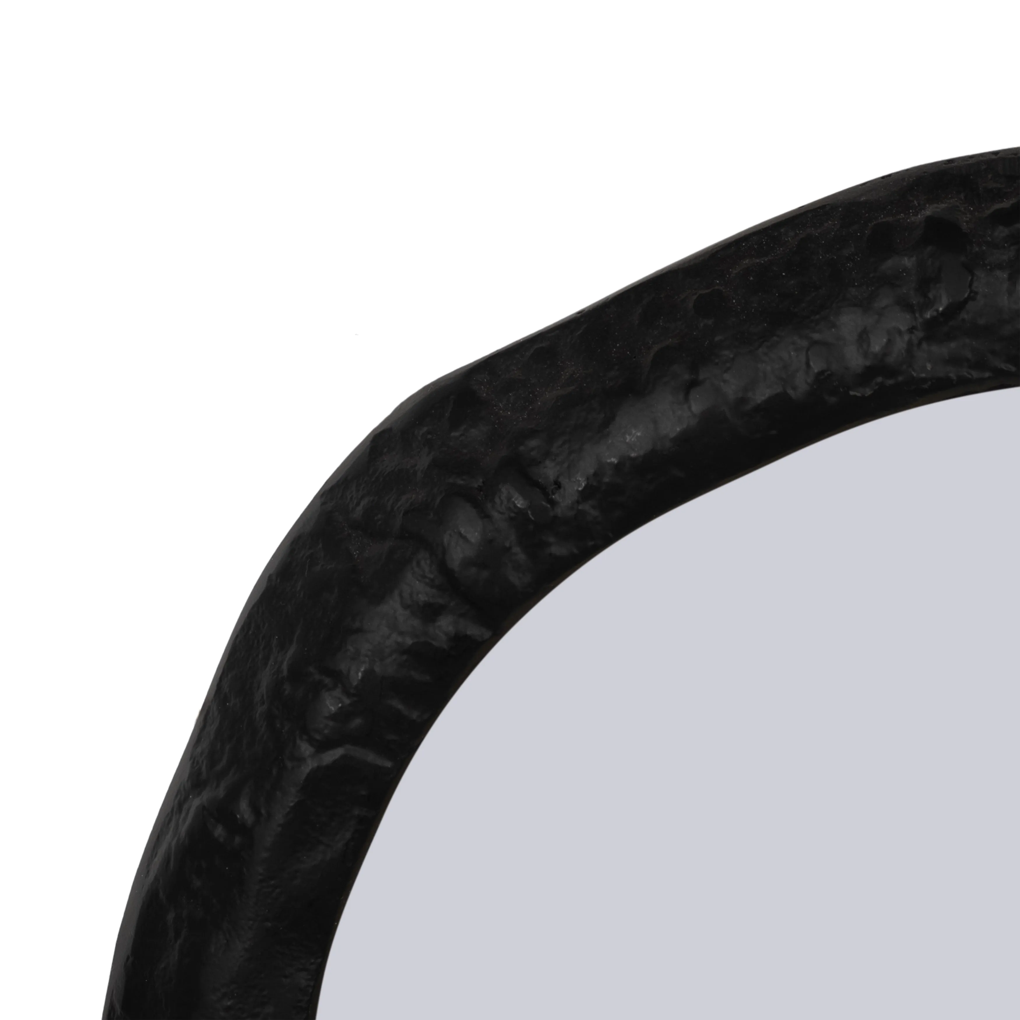 ALUM,14",HAMMERED OUTLINED MIRROR,MATTE BLACK