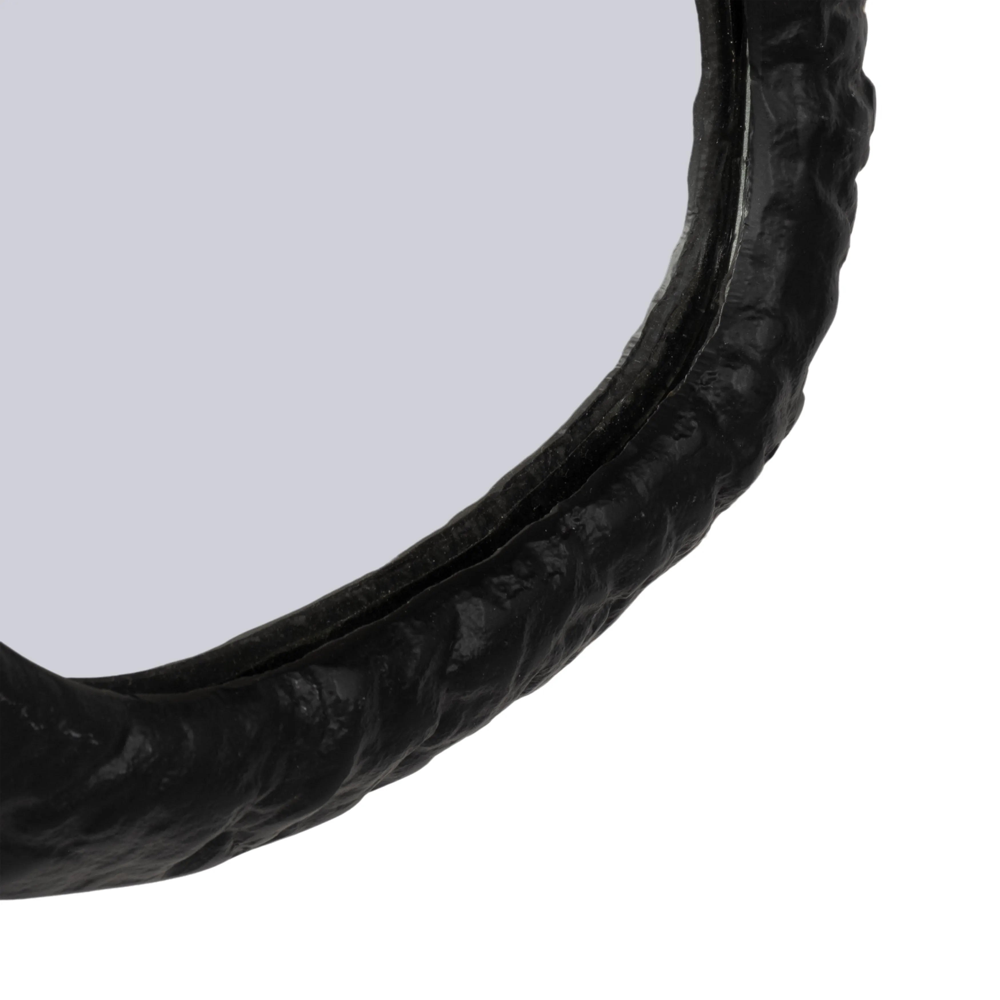 ALUM,14",HAMMERED OUTLINED MIRROR,MATTE BLACK