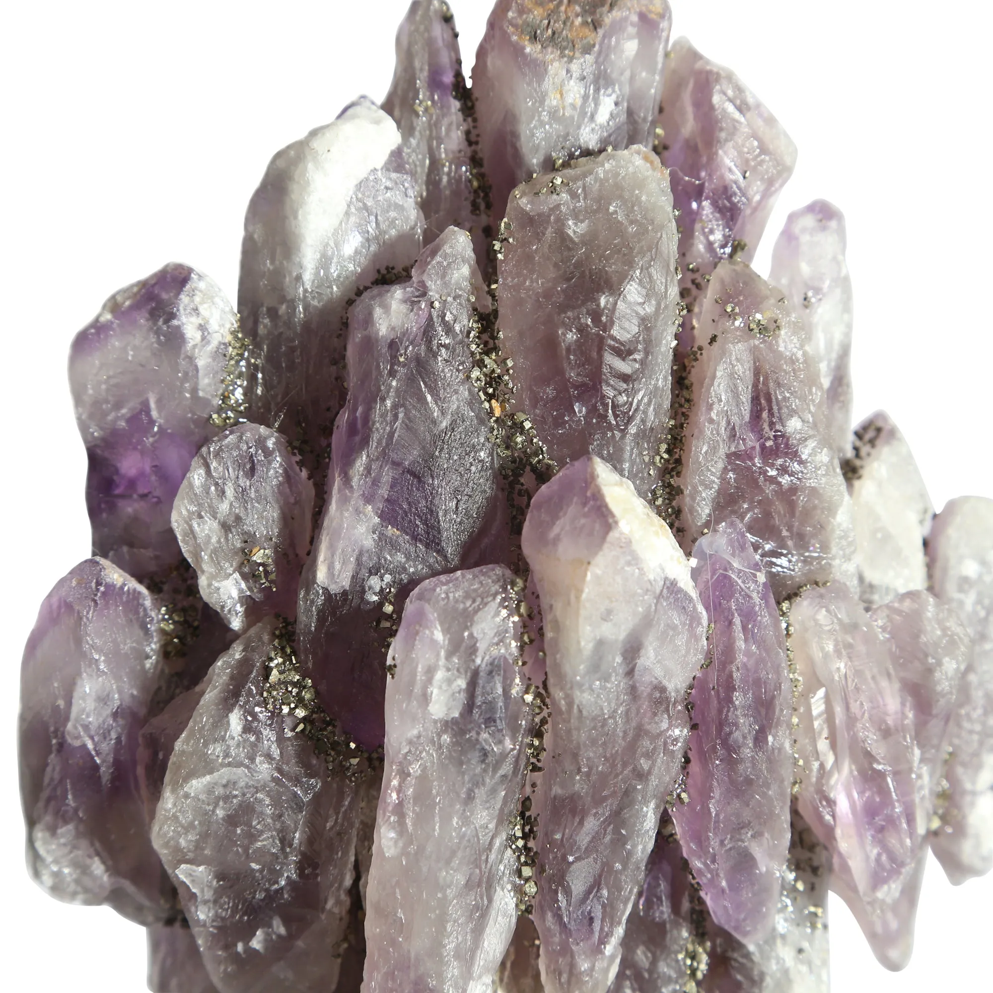 AMETHYST PIECES ON GOLD STAND18"