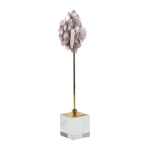 AMETHYST PIECES ON GOLD STAND18"