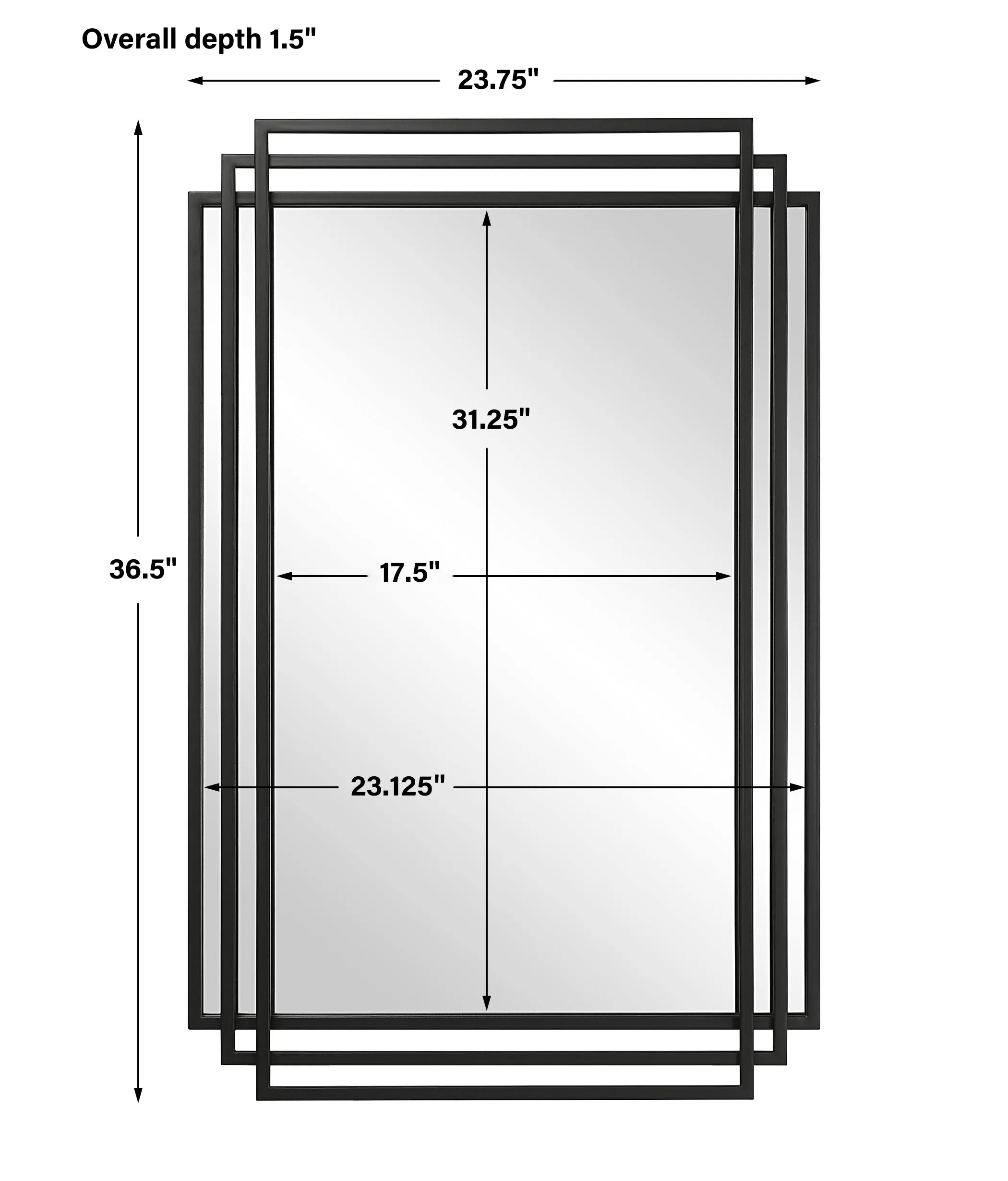 Amherst Mirror, Black