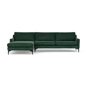 Astha Velvet Left Chaise Sofa